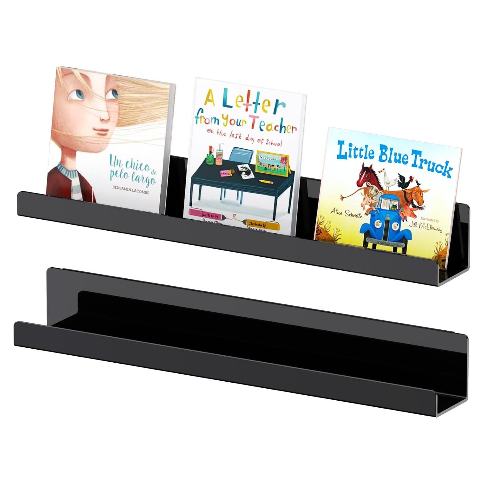 Estante Magnético para Libros Carmanon Negro 43.18x5.58cm