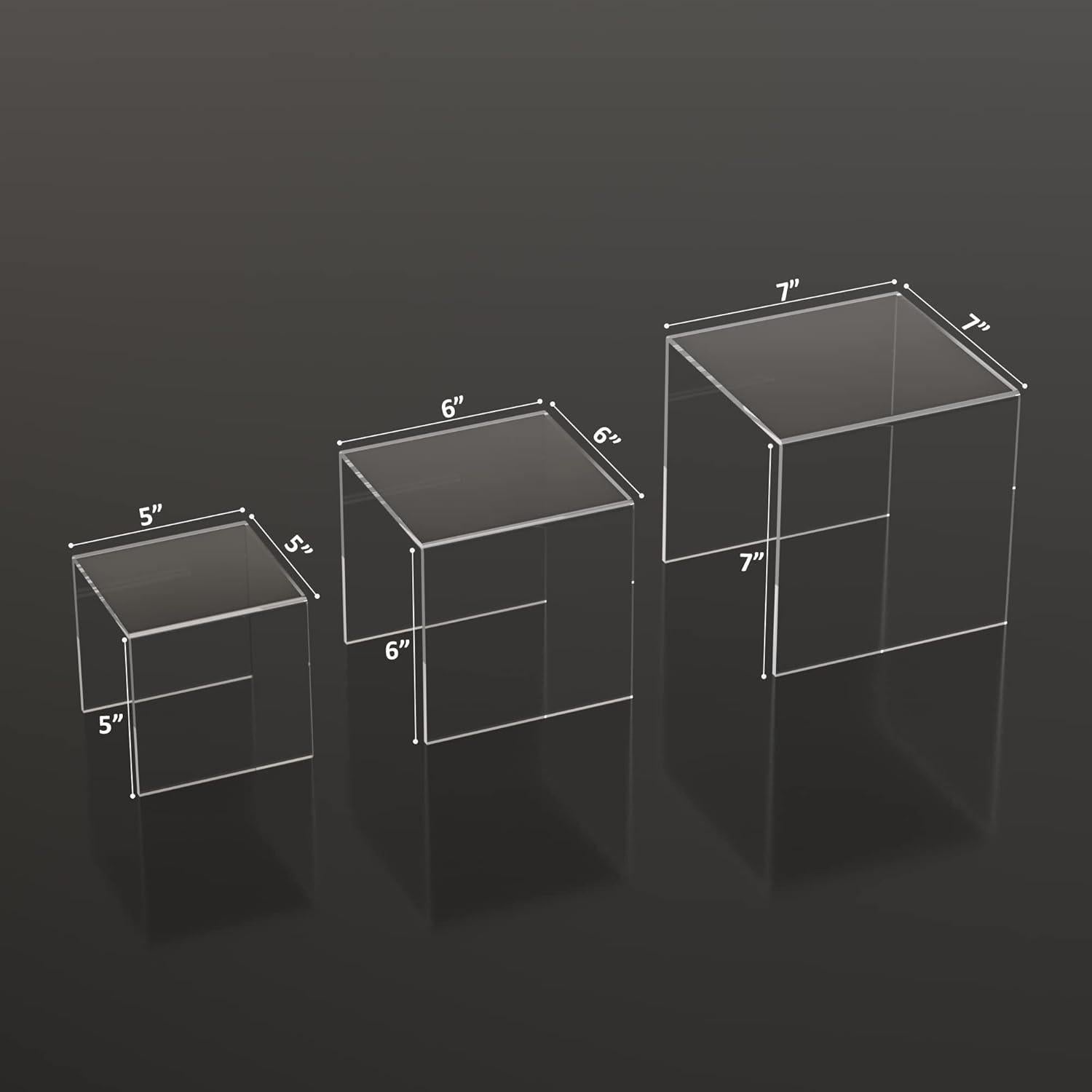 Soportes Acrílicos Transparentes 3 Pcs Sezanrpt 5x6x7 cm