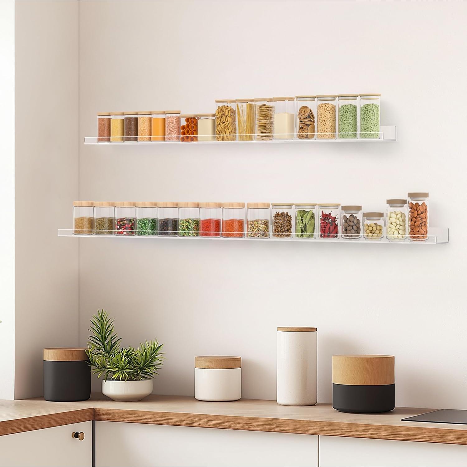 Estante Flotante Acrílico HBlife 48" Paquete de 4 para Niños