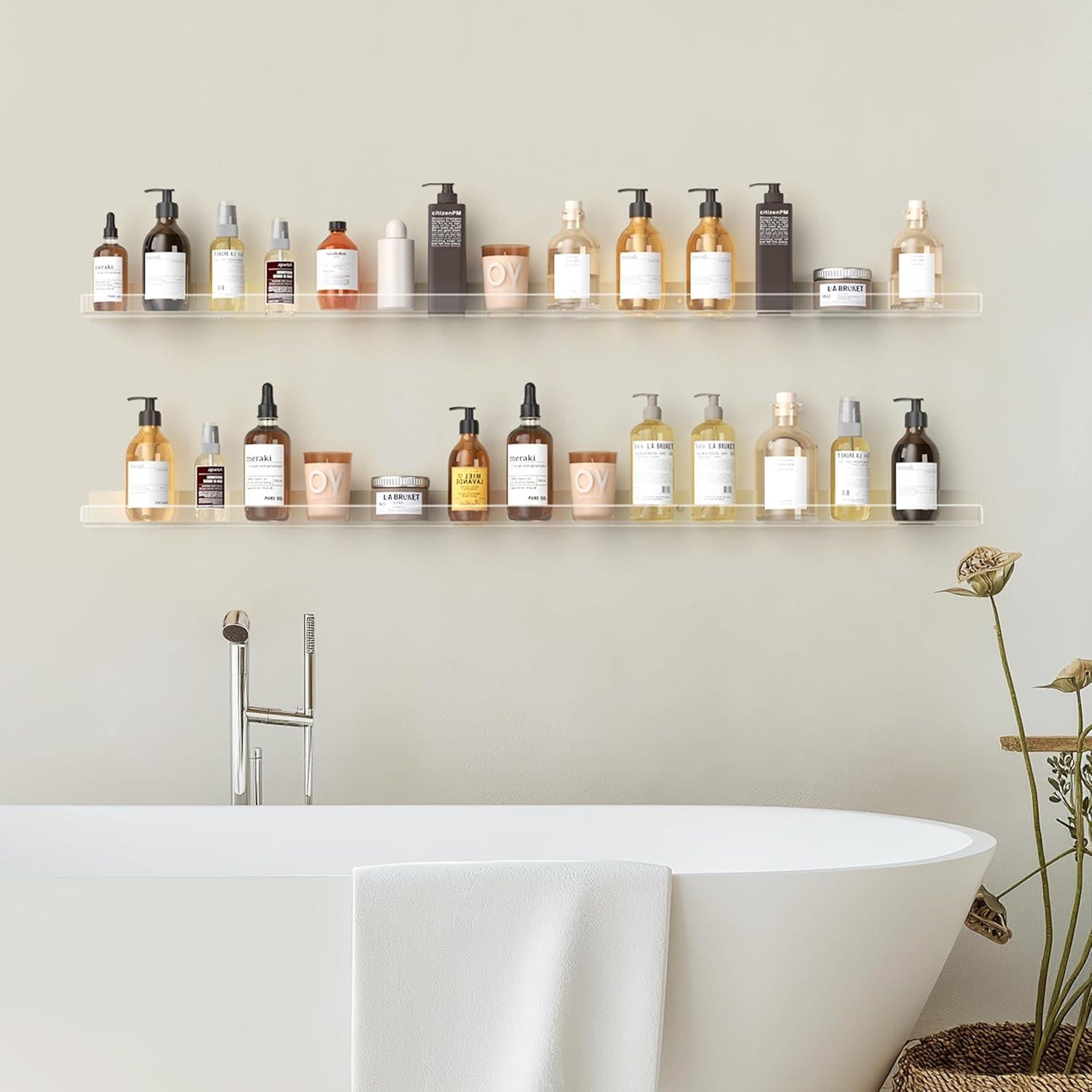 Estante Flotante Acrílico HBlife 48" Paquete de 4 para Niños