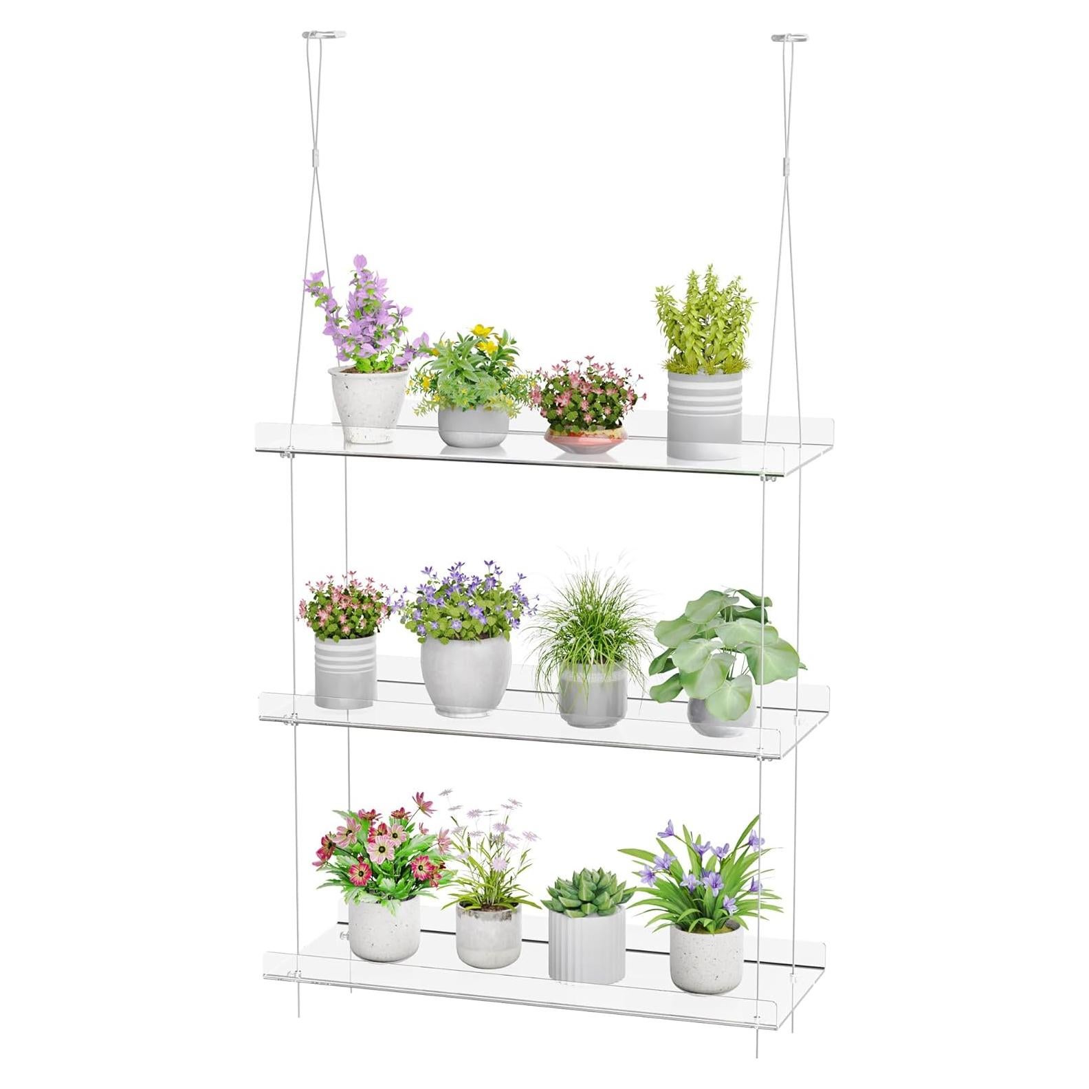Estantes para Plantas Colgantes ZASIMO 3 Niveles Acrílico