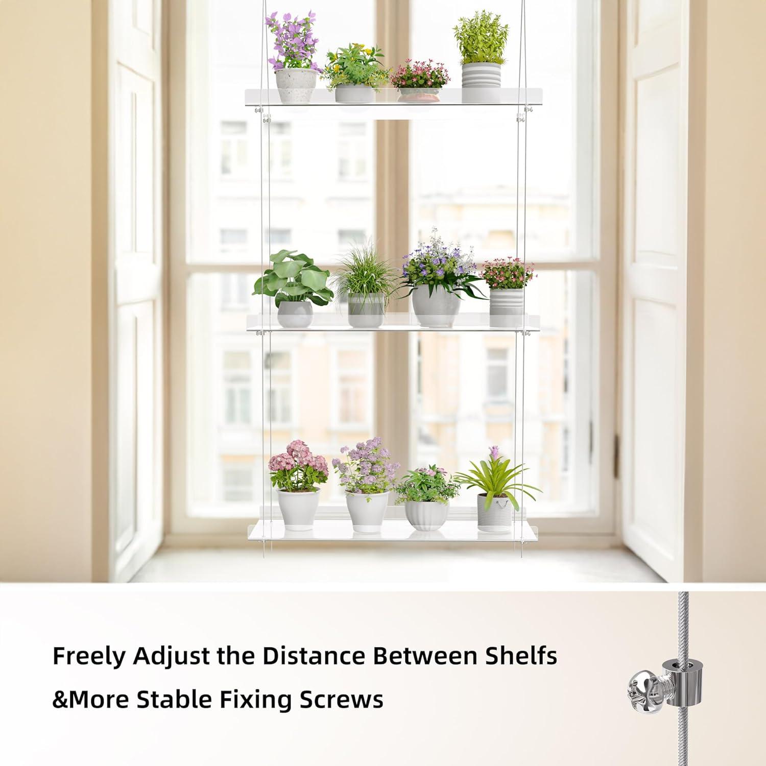 Estantes para Plantas Colgantes ZASIMO 3 Niveles Acrílico