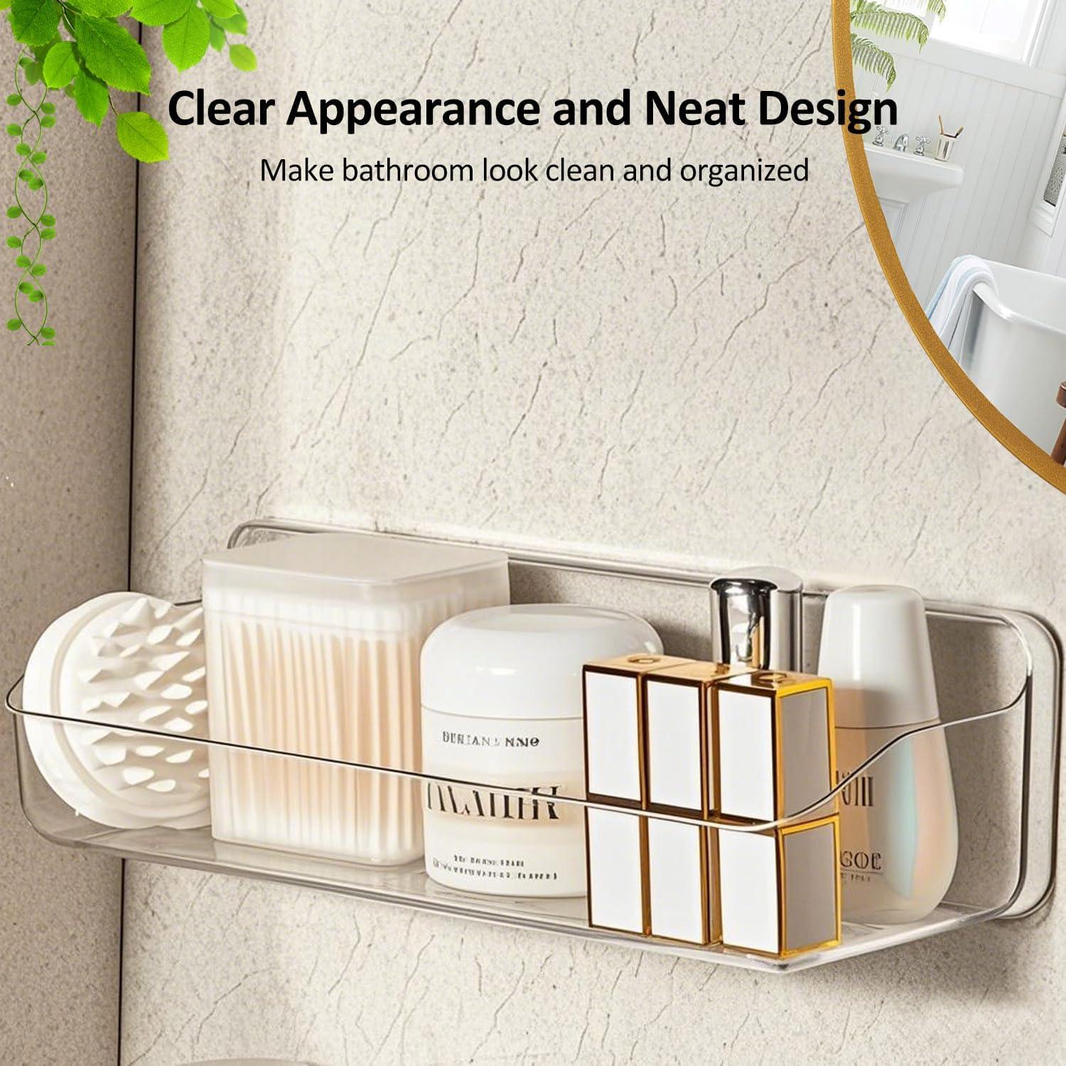 Estante de Ducha Autoadhesivo Batheer Acrílico Transparente 32cm