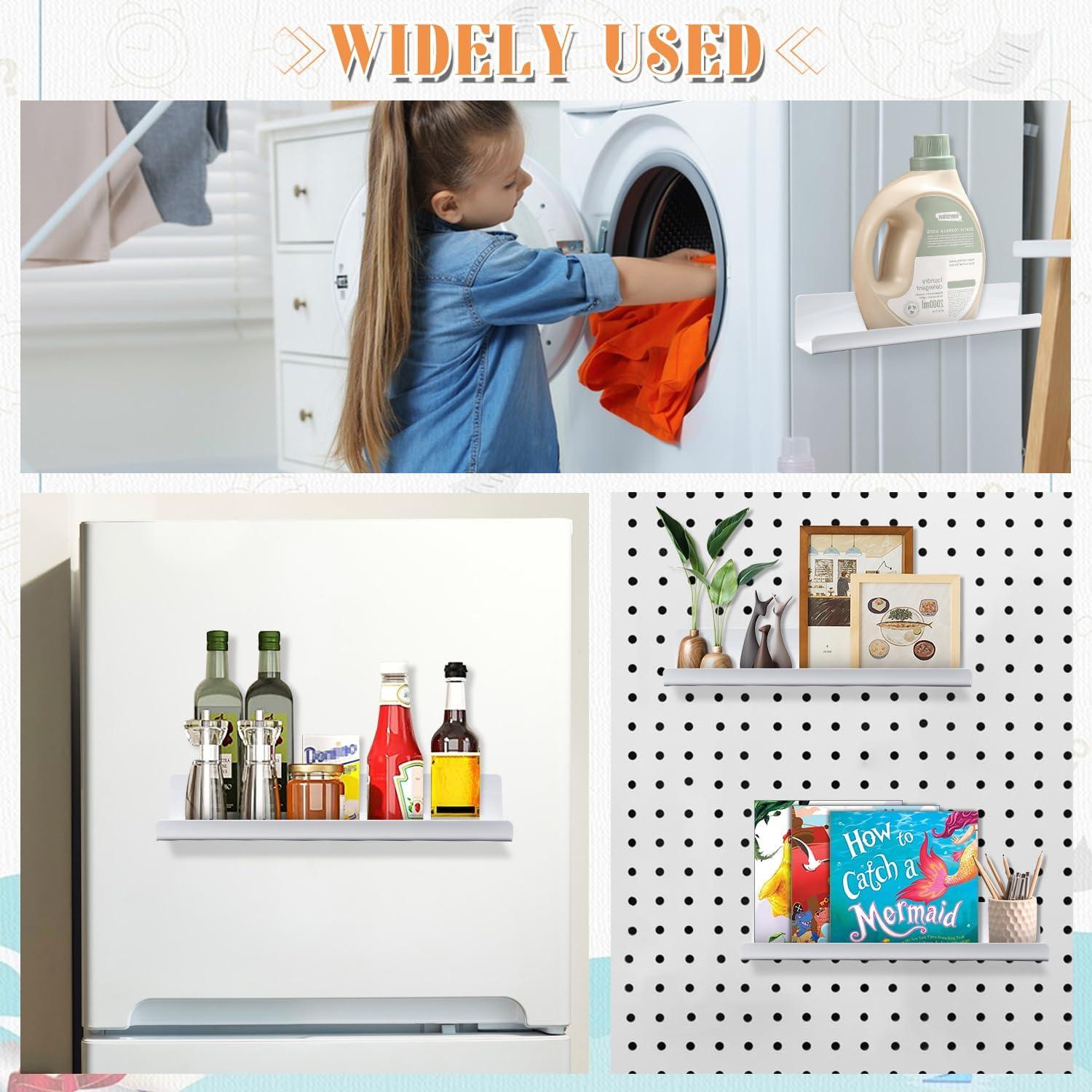 Estante de Libros Magnético CUALFEC 2 Pcs Acrílico 44.2x8.4x7.9 cm