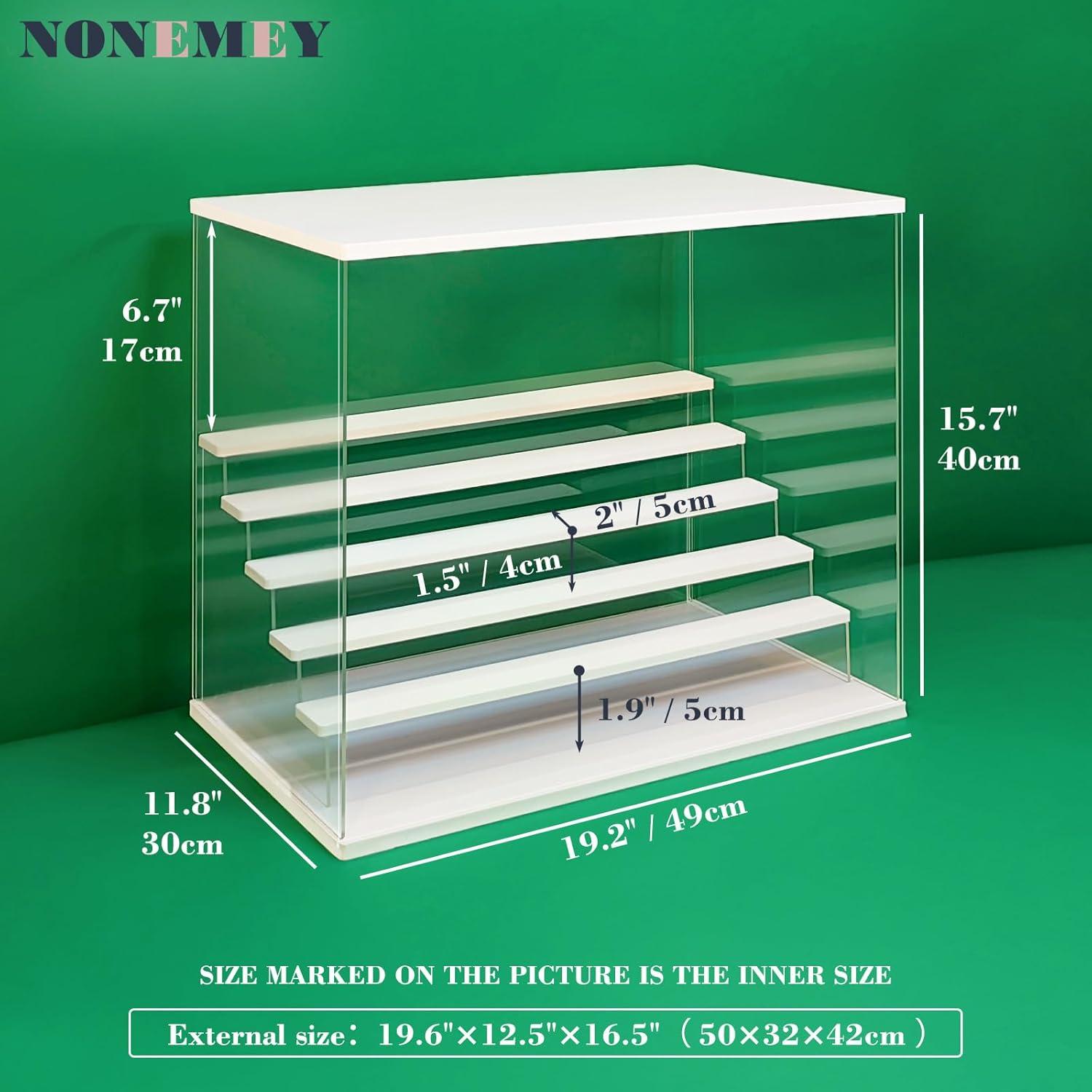 Estante de Exhibición Acrílico Transparente NONEMEY 6 Niveles con Luz LED