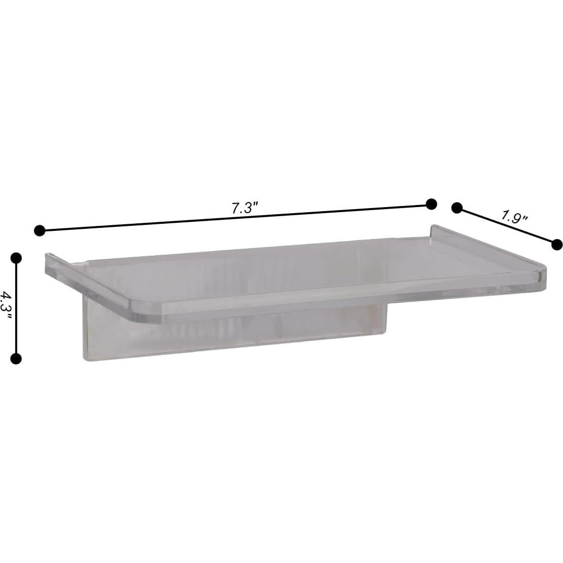 Estante Flotante Pequeño EHKIT Acrílico Transparente 18.54x10.92cm