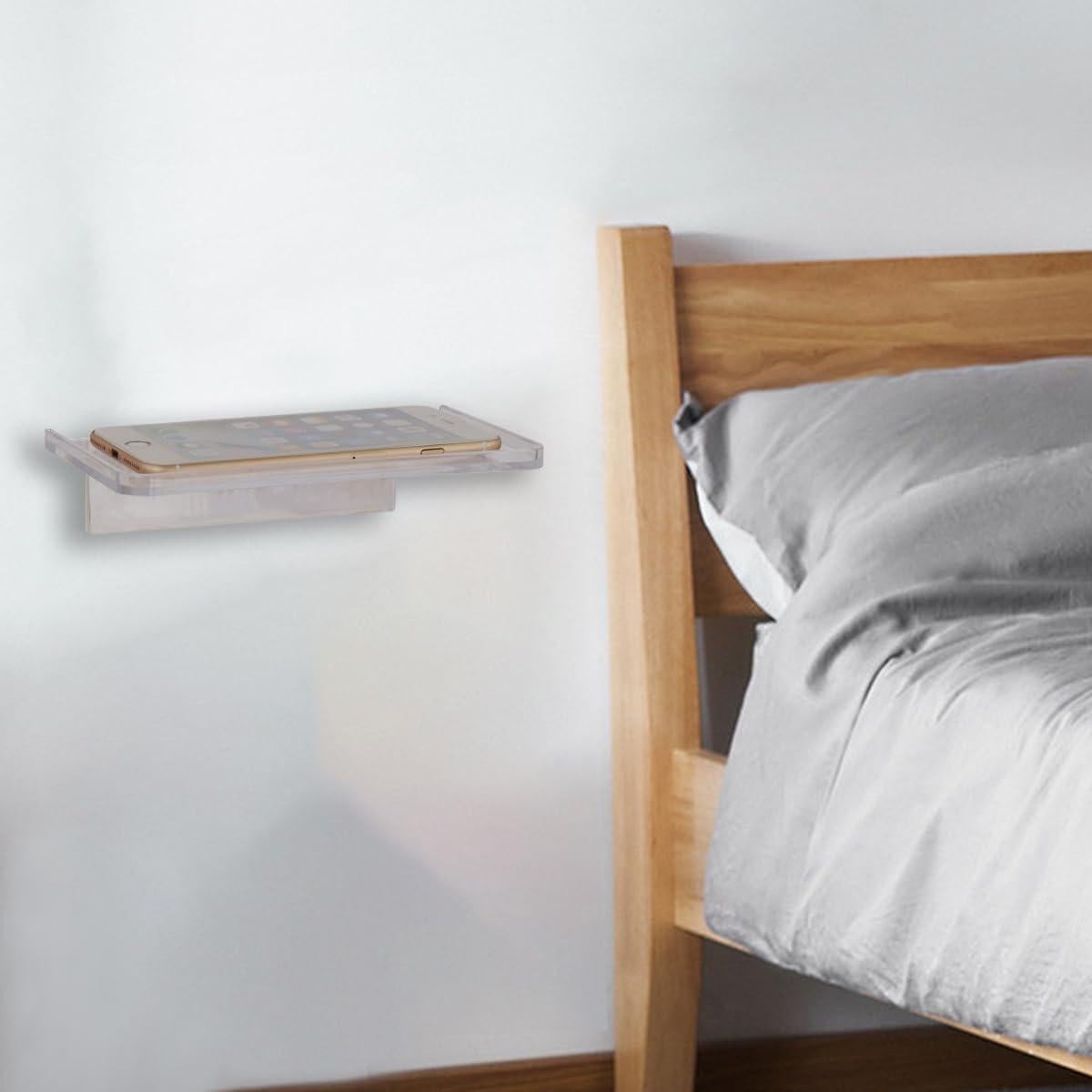 Estante Flotante Pequeño EHKIT Acrílico Transparente 18.54x10.92cm