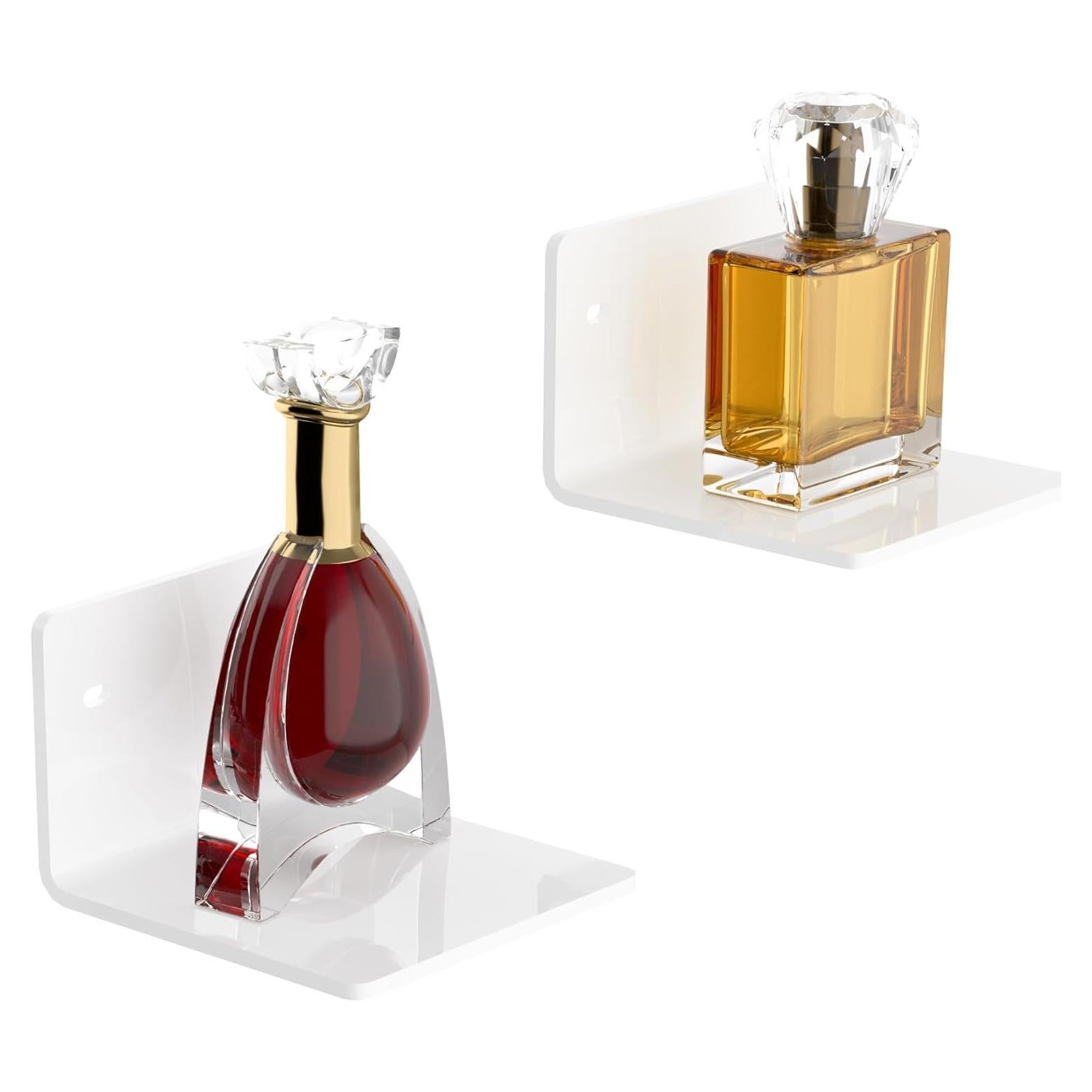 Estante de Pared Acrílico Pequeño Sezanrpt 10x10 cm Set de 2