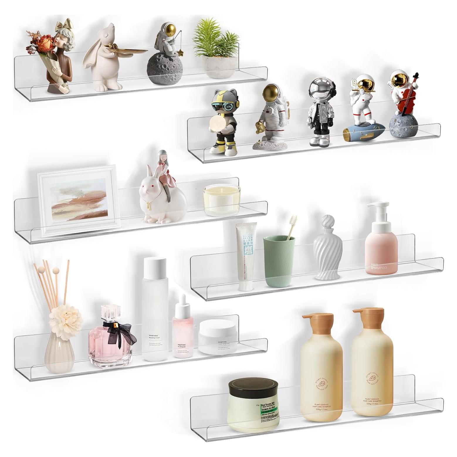 Estantes Flotantes de Acrílico Boxalls - Paquete de 6, 38.1 cm