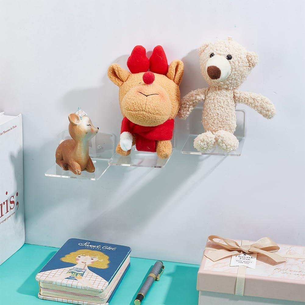 Estantes Flotantes de Acrílico PH PandaHall - 4 Piezas 8.7x8x4.5 cm