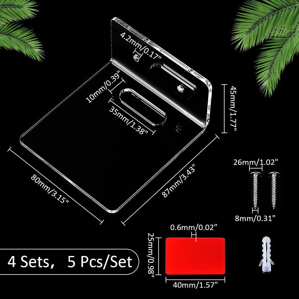 Estantes Flotantes de Acrílico PH PandaHall - 4 Piezas 8.7x8x4.5 cm