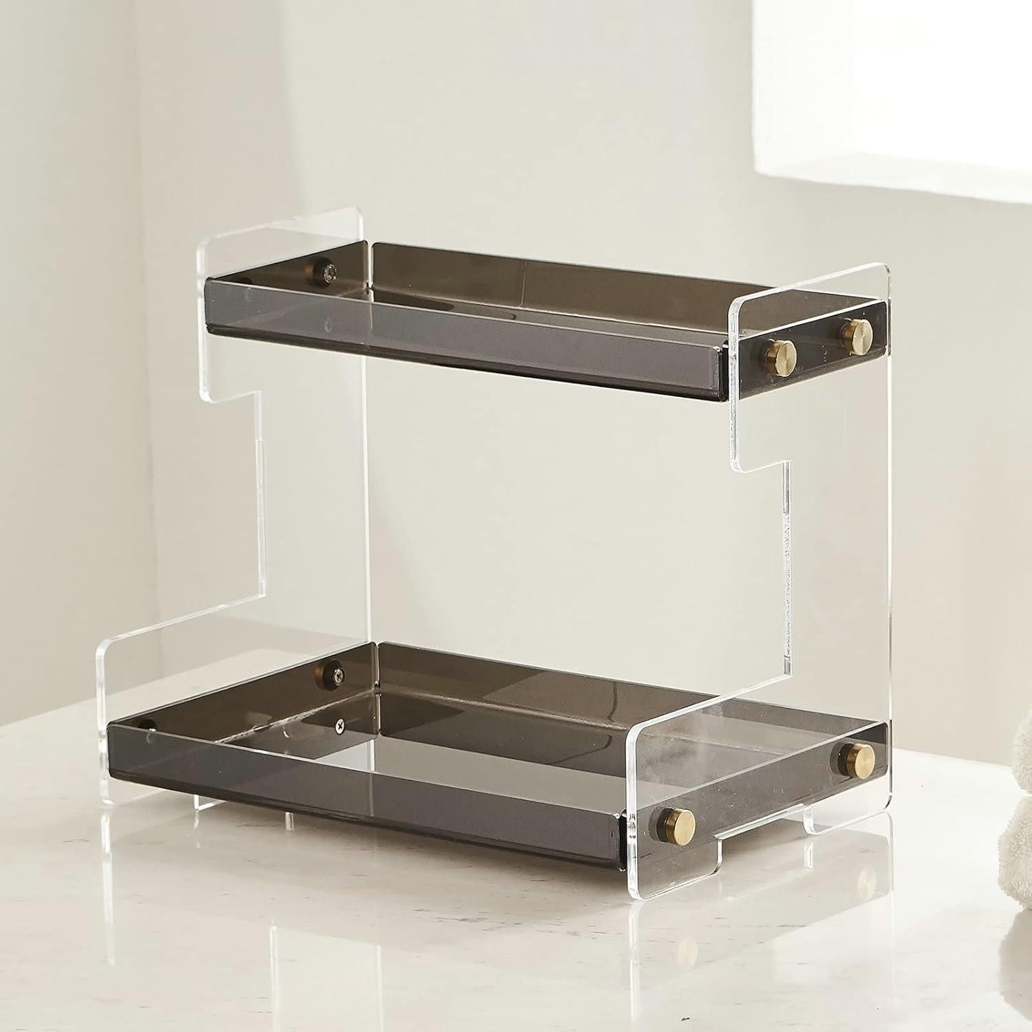 Organizador de Baño FFK Acrílico 2 Niveles Negro