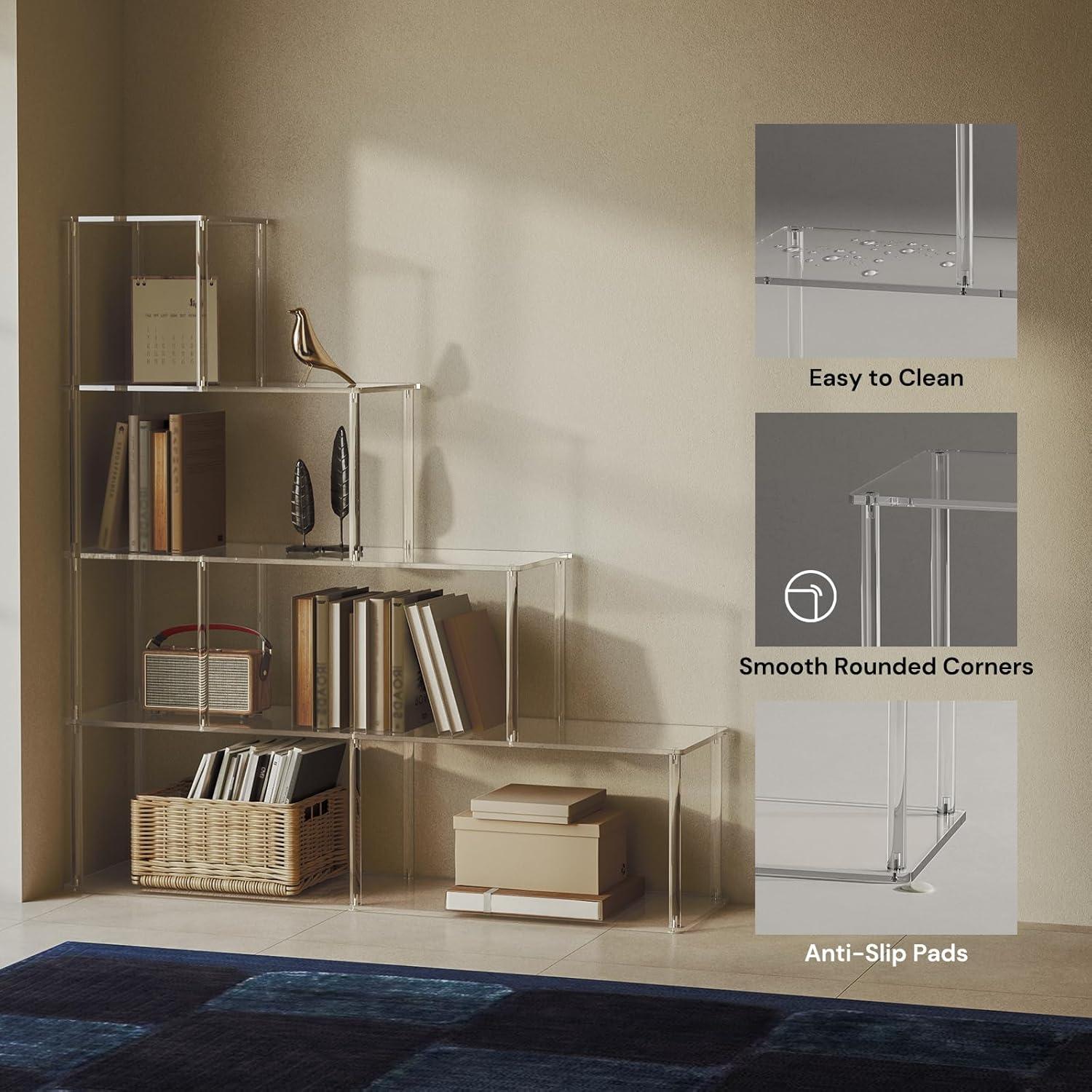 Estantería Acrílica 5 Niveles CRTERICX 120x125 cm Transparente