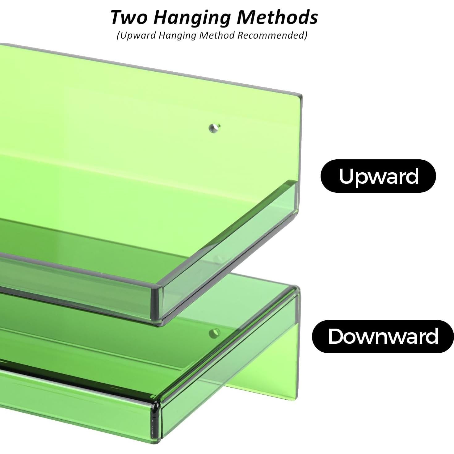 Estantes Flotantes HappyDino Verde Turquesa 41.9x14cm Adhesivo