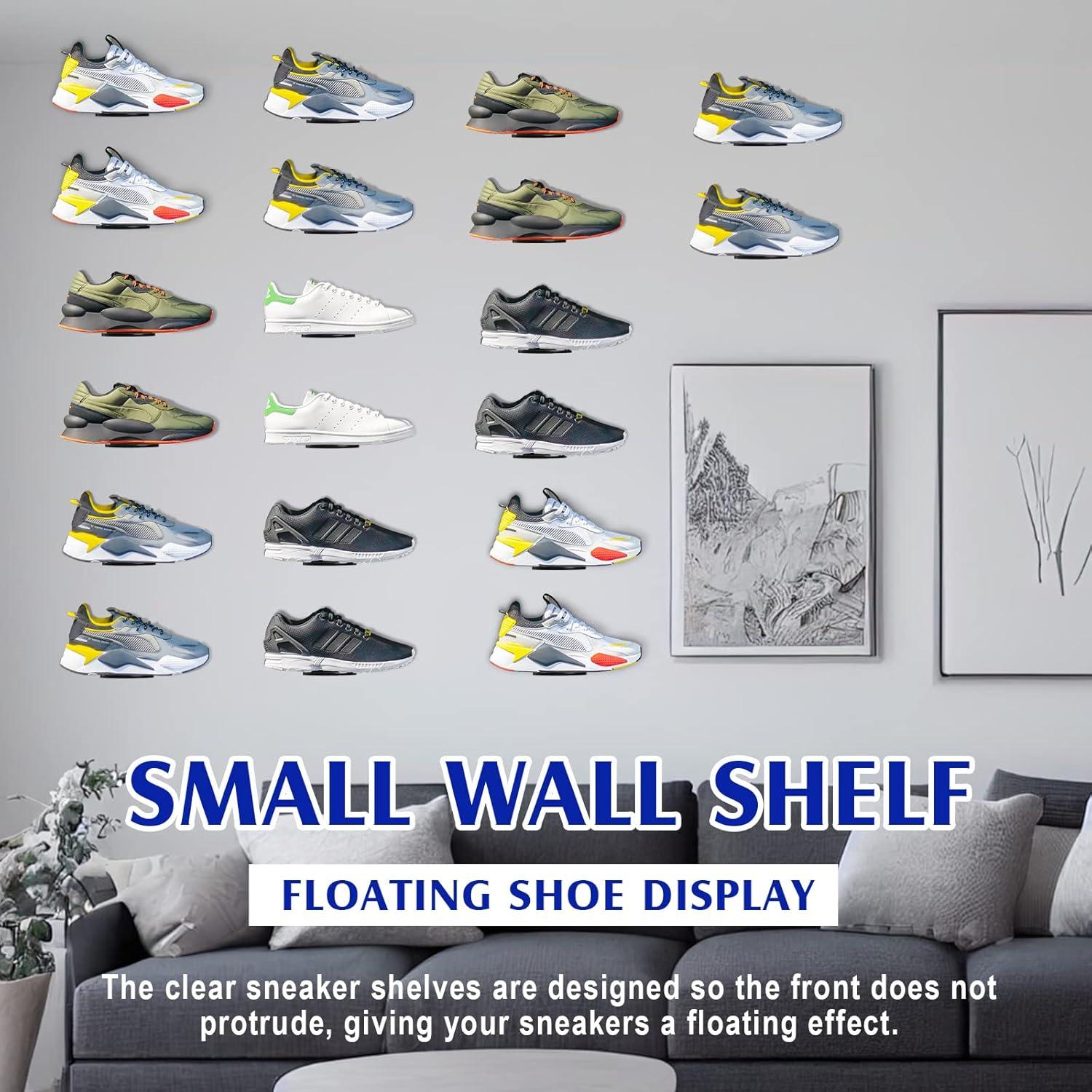 Estante de Pared para Zapatos Treela 20 Piezas Negro 20.3x7.6cm