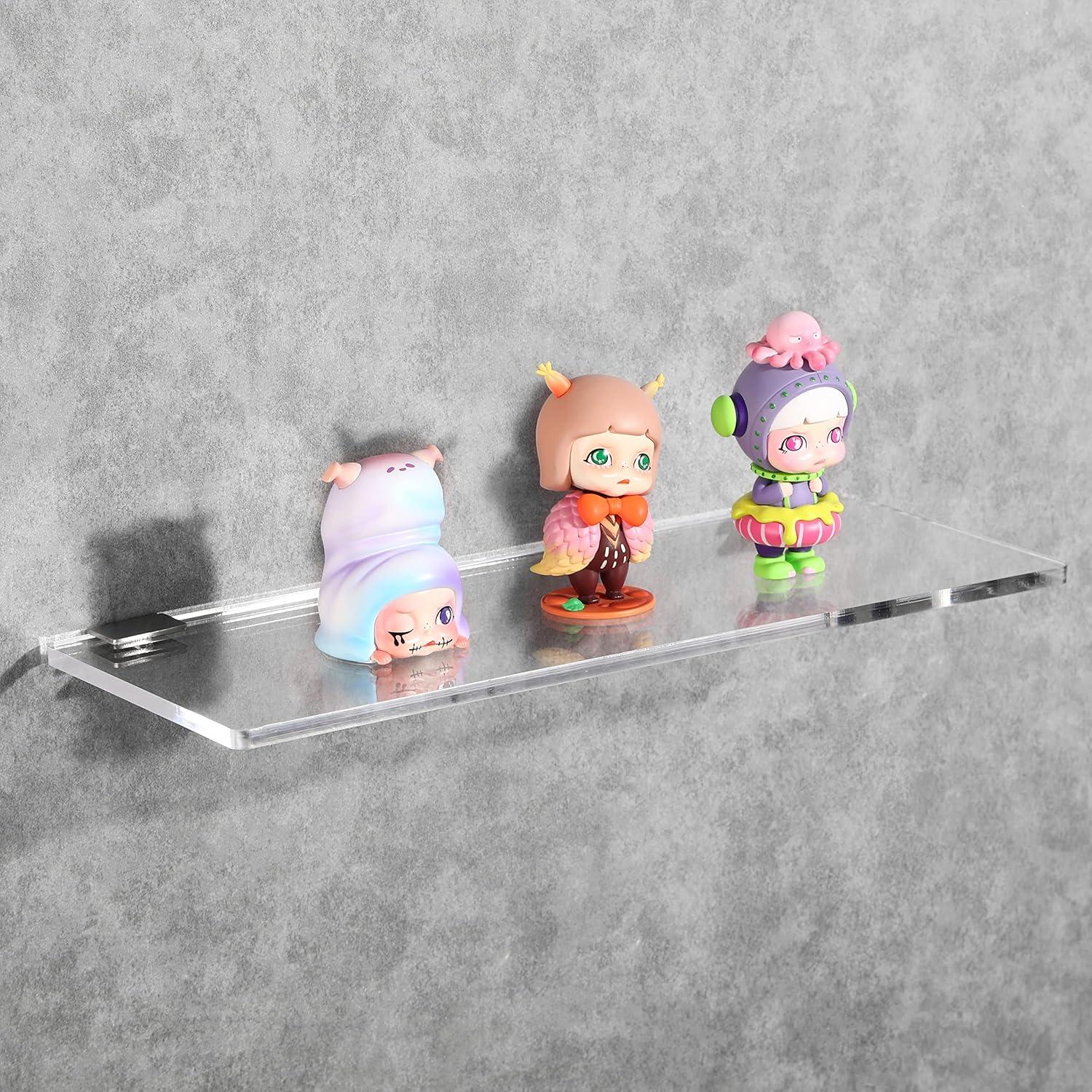 Estantes Flotantes Acrílicos iobiotio 30.48 cm Transparente 2 Pcs