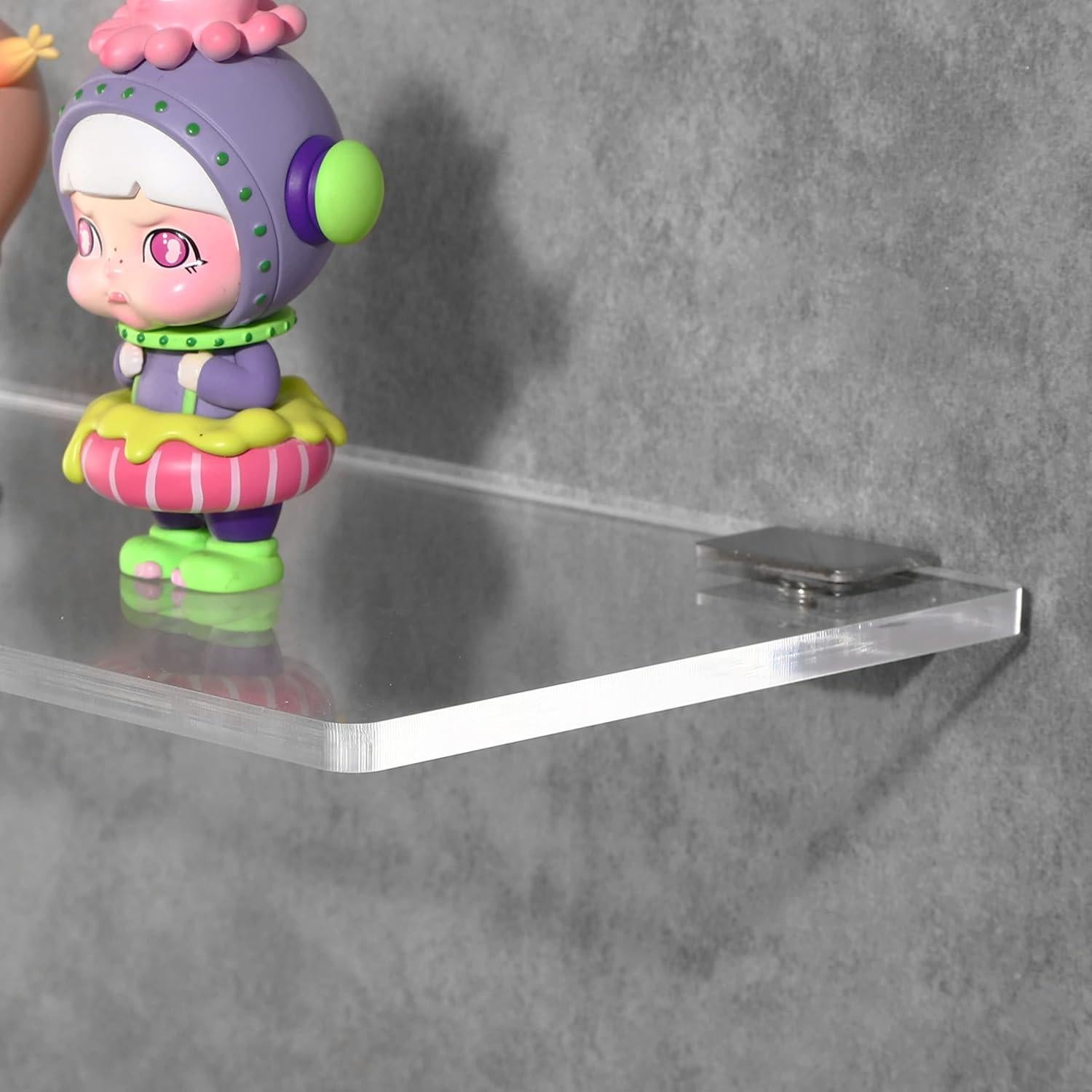 Estantes Flotantes Acrílicos iobiotio 30.48 cm Transparente 2 Pcs