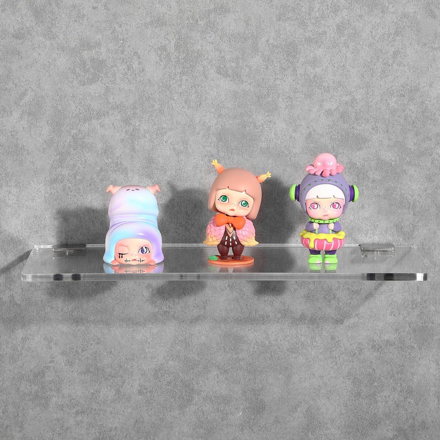 Estantes Flotantes Acrílicos iobiotio 30.48 cm Transparente 2 Pcs