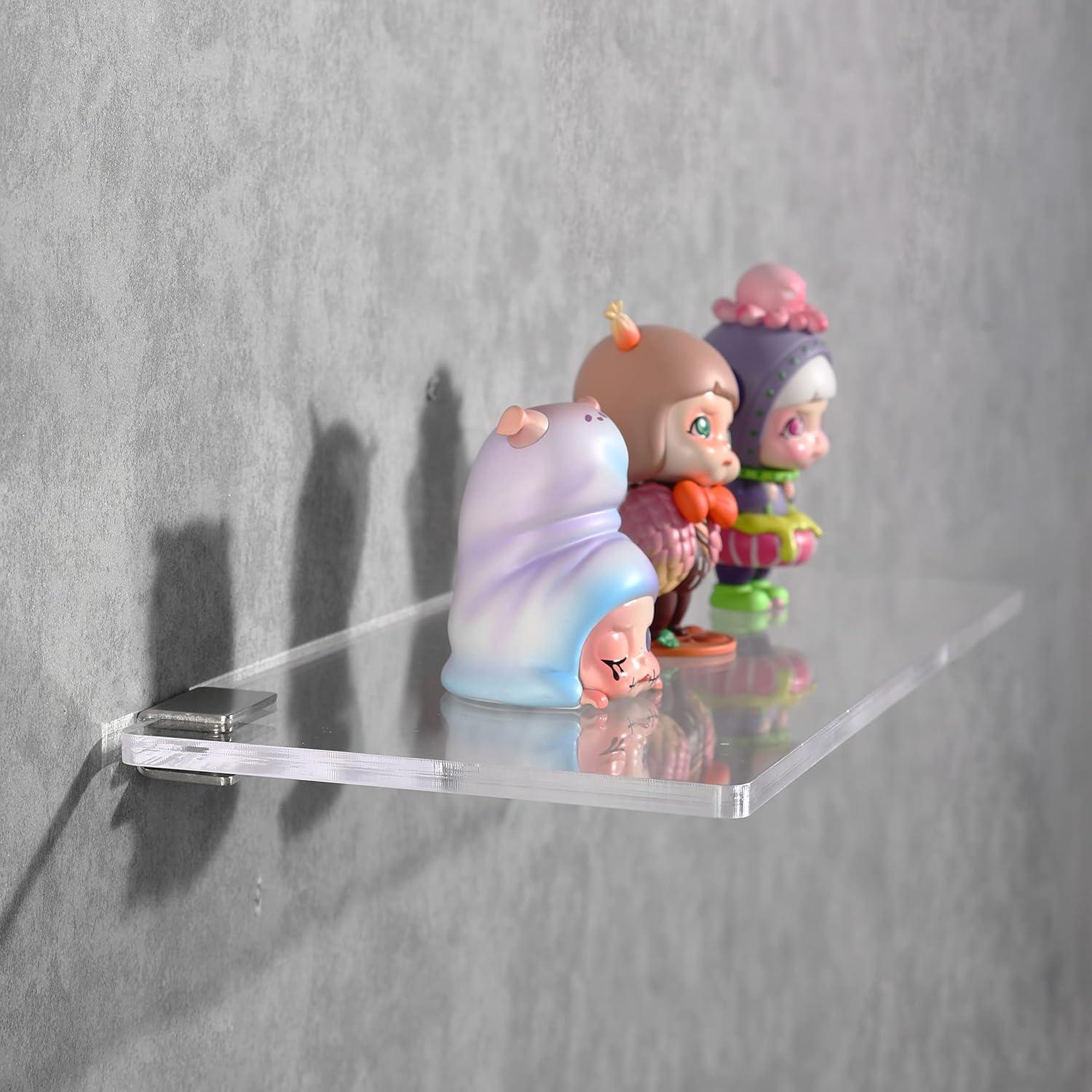 Estantes Flotantes Acrílicos iobiotio 30.48 cm Transparente 2 Pcs