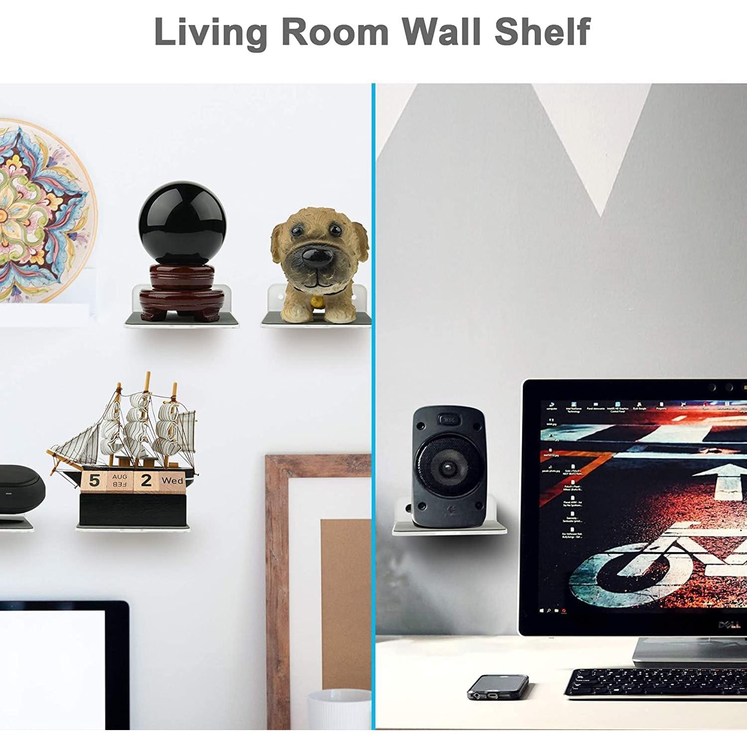 Estante Flotante TXEsign para Altavoces Pequeños - Acrílico Blanco