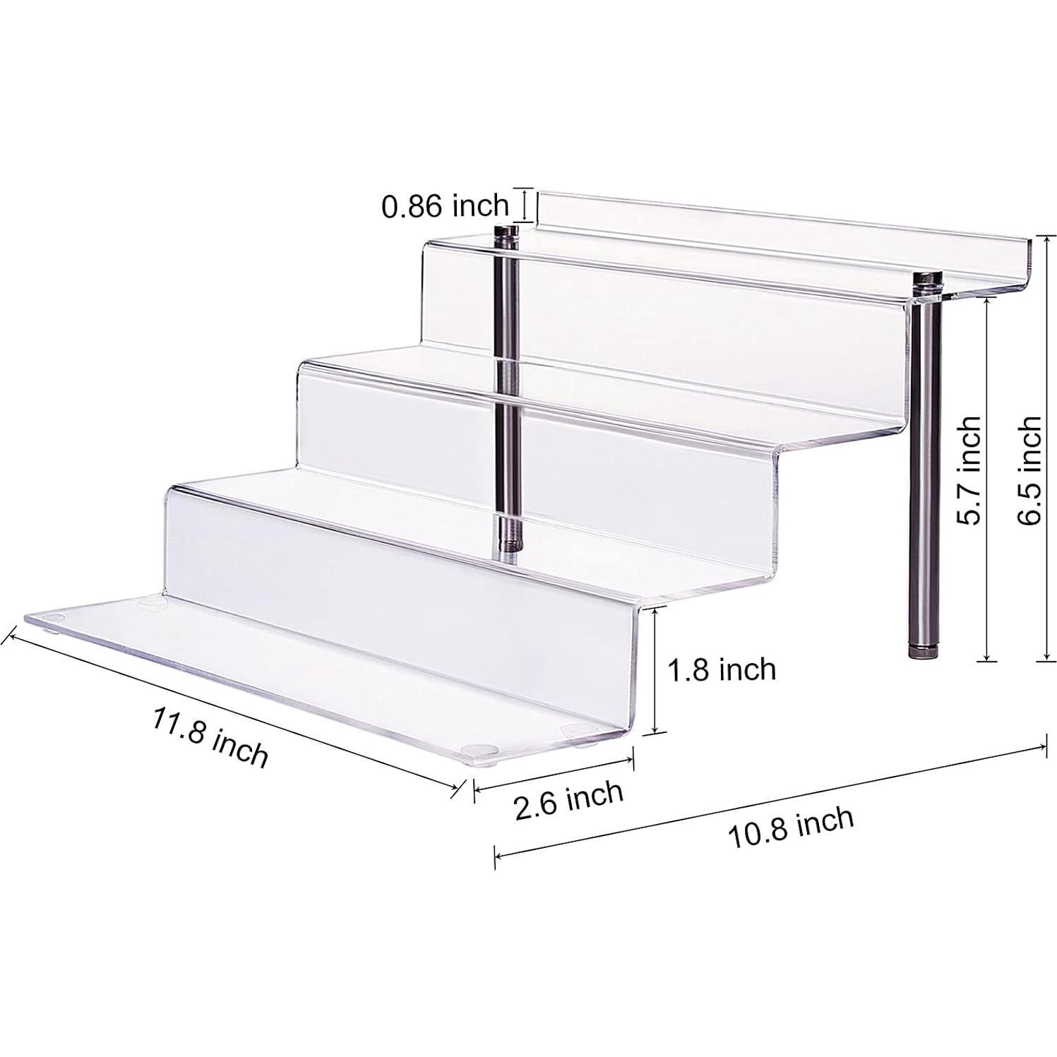 Estante Acrílico 4 Niveles CECOLIC 30x27.4 cm para Exhibición