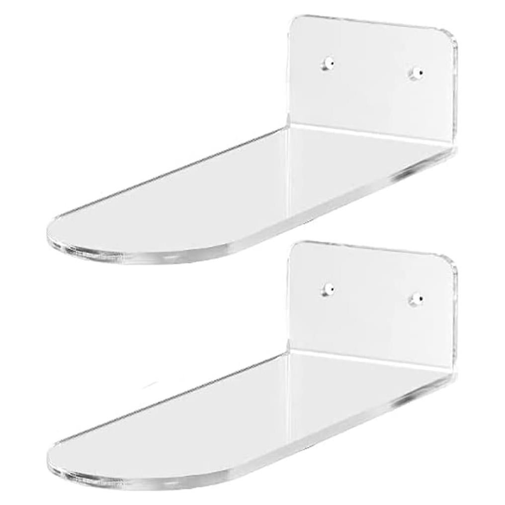 Estantes Flotantes Acrílico Transparente Teensery 20x7.6 cm - 2 Pcs