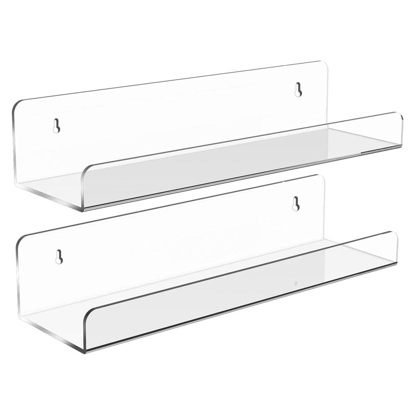 Estantes Flotantes de Acrílico HESIN 38.1cm - 2 Paquete