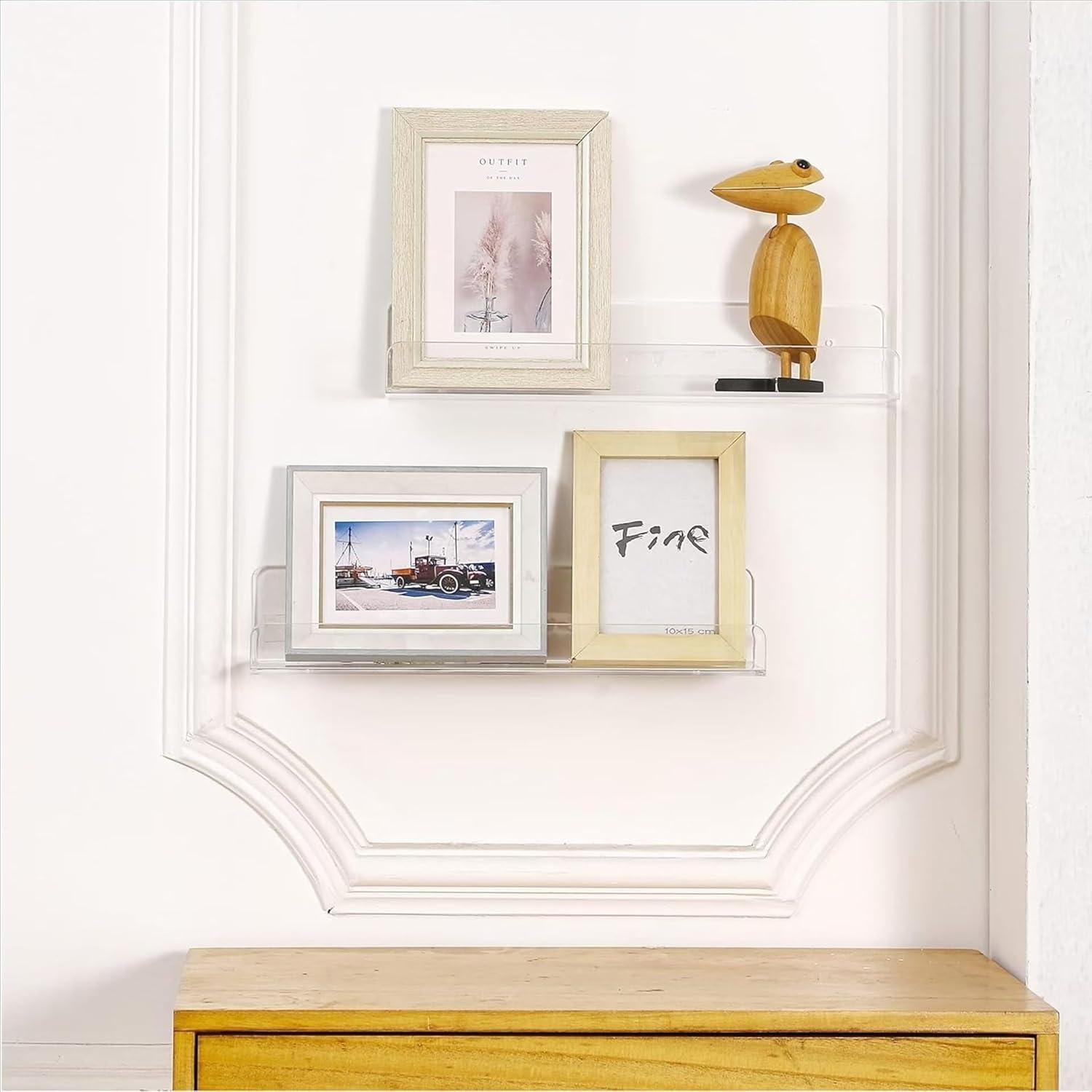 Estantes Flotantes de Acrílico HESIN 38.1cm - 2 Paquete