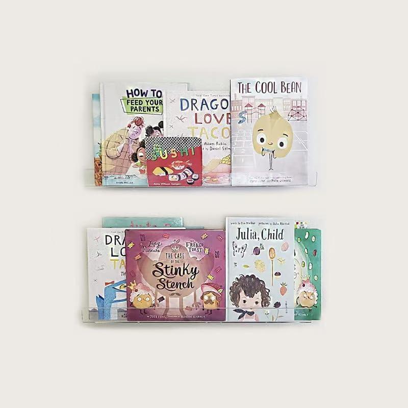 Estantes Flotantes de Acrílico HESIN 38.1cm - 2 Paquete