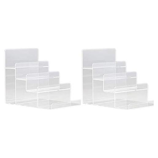 Soporte de exhibición de billetera acrílico RY DISPLAY 2 piezas 4 niveles