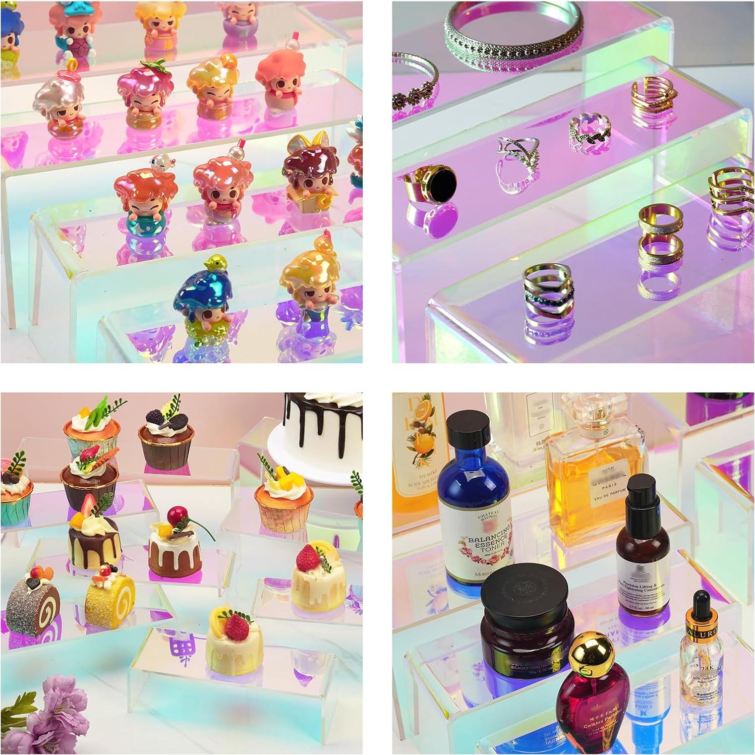 Soportes de Exhibición Acrílicos Iridiscentes SHUNKAIZS - 8 Piezas