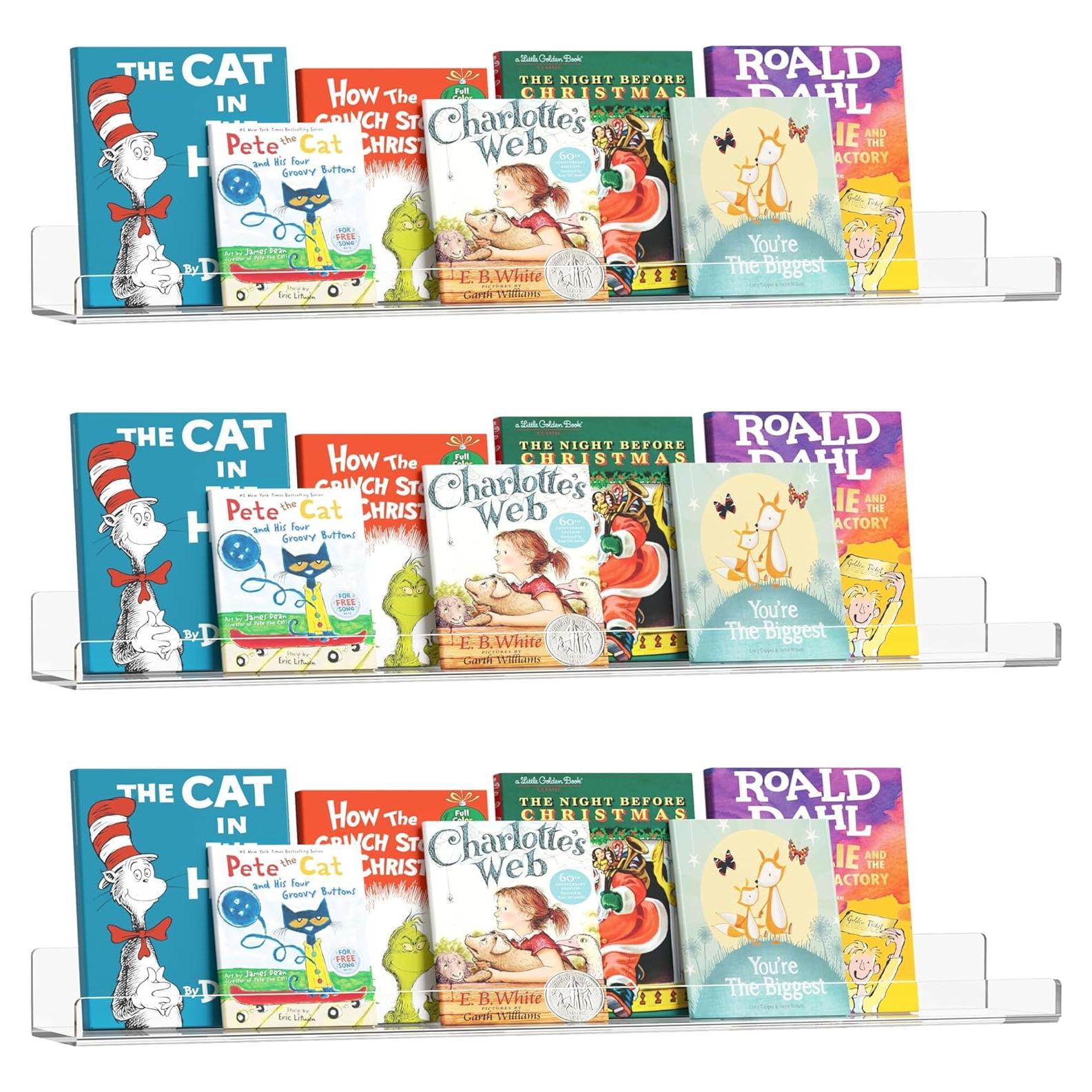 Estantes Flotantes Acrílico Famyards 91 cm Paquete de 3