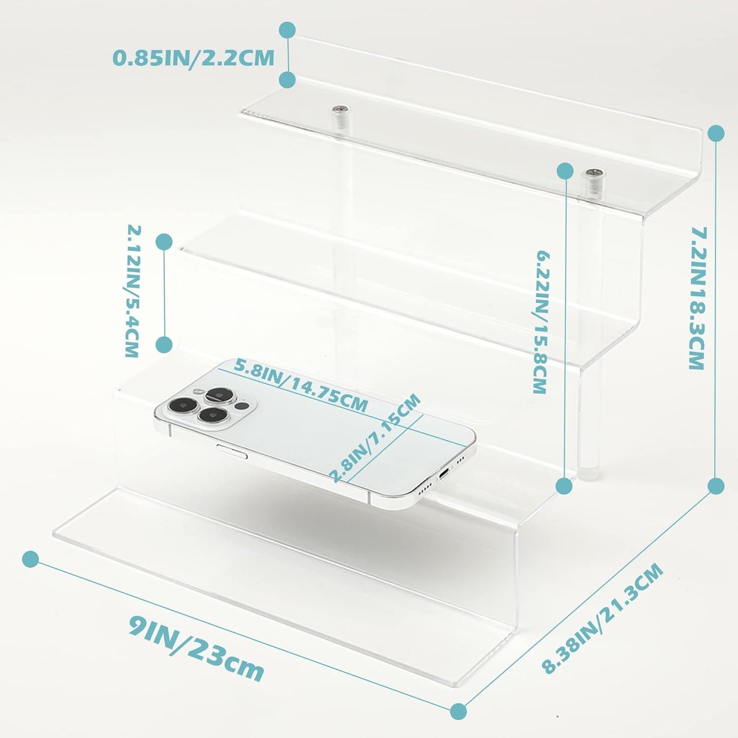Soporte Acrílico IHOMECOOKER 4 Niveles Transparente para Exhibición