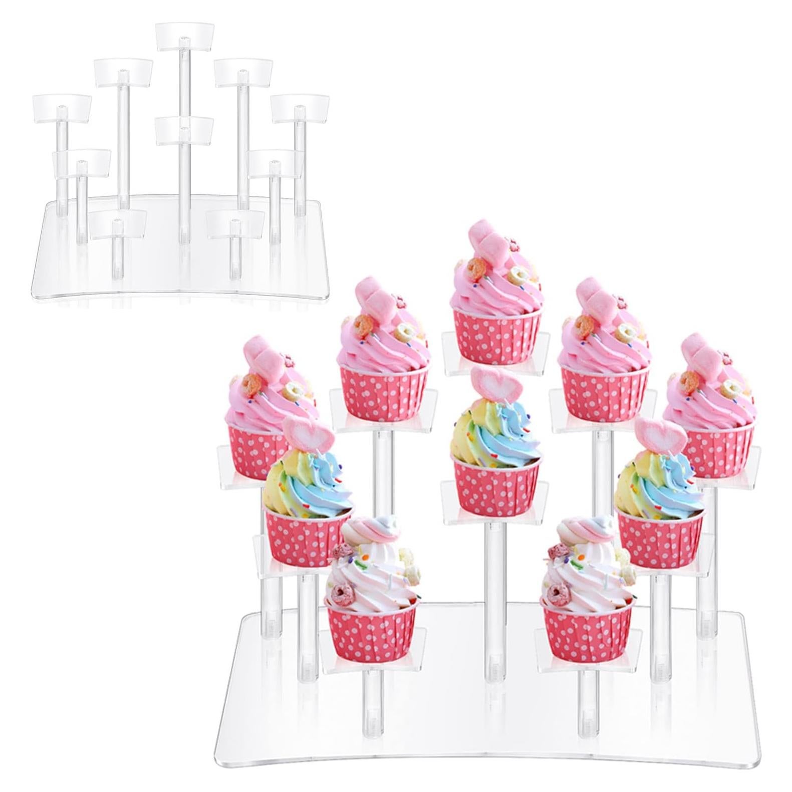 Soporte de exhibición acrílico Fellibay 10 niveles 32x17cm