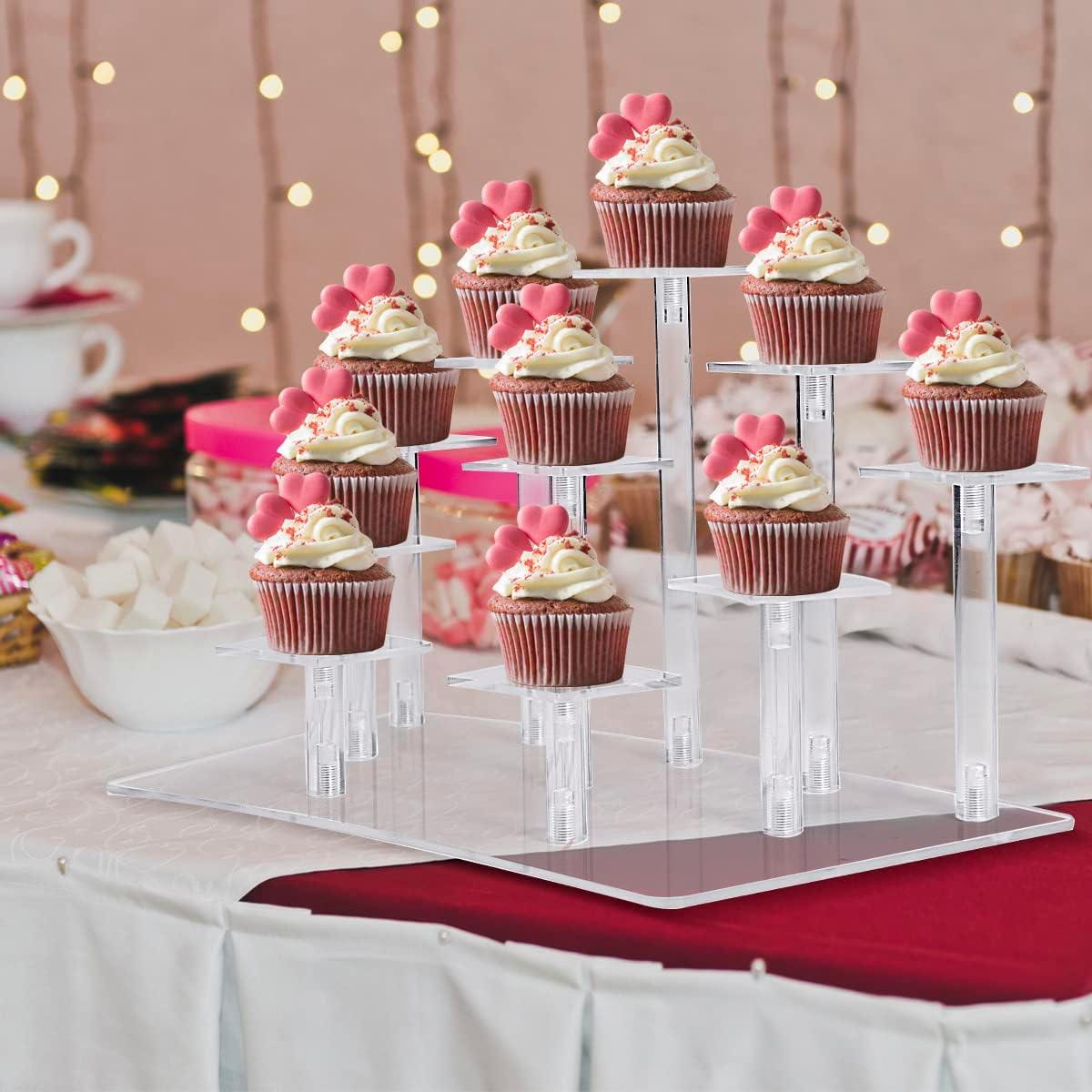 Soporte de exhibición acrílico Fellibay 10 niveles 32x17cm