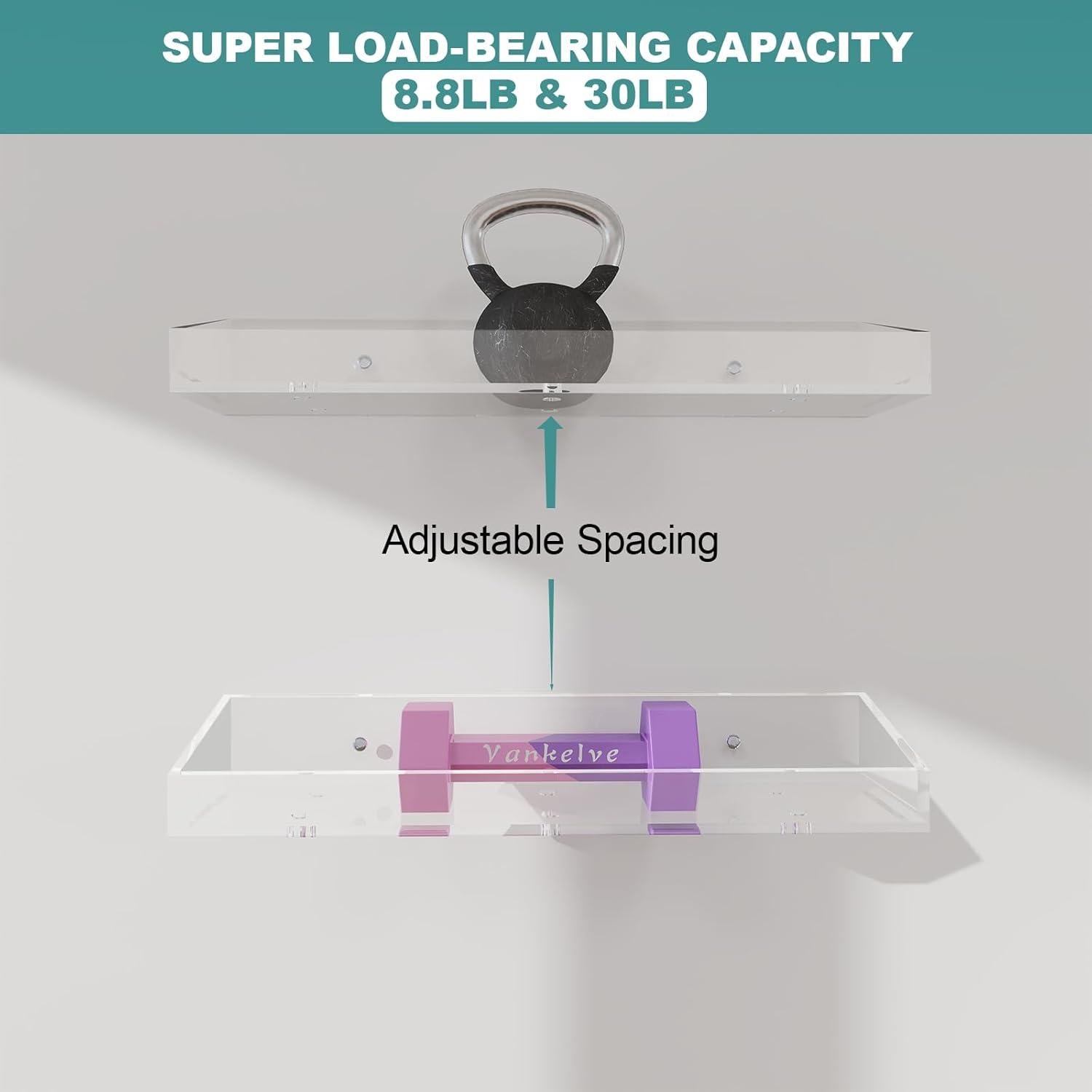 Estantes de baño acrílico 6 PCS DigDozer con drenaje