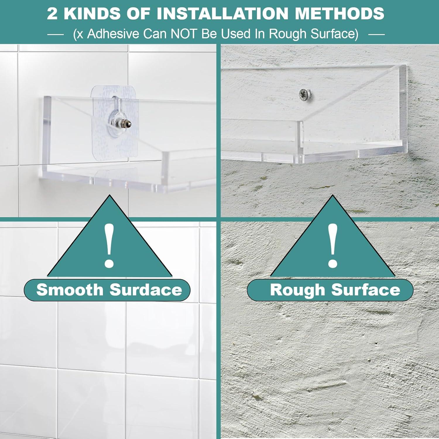 Estantes de baño acrílico 6 PCS DigDozer con drenaje