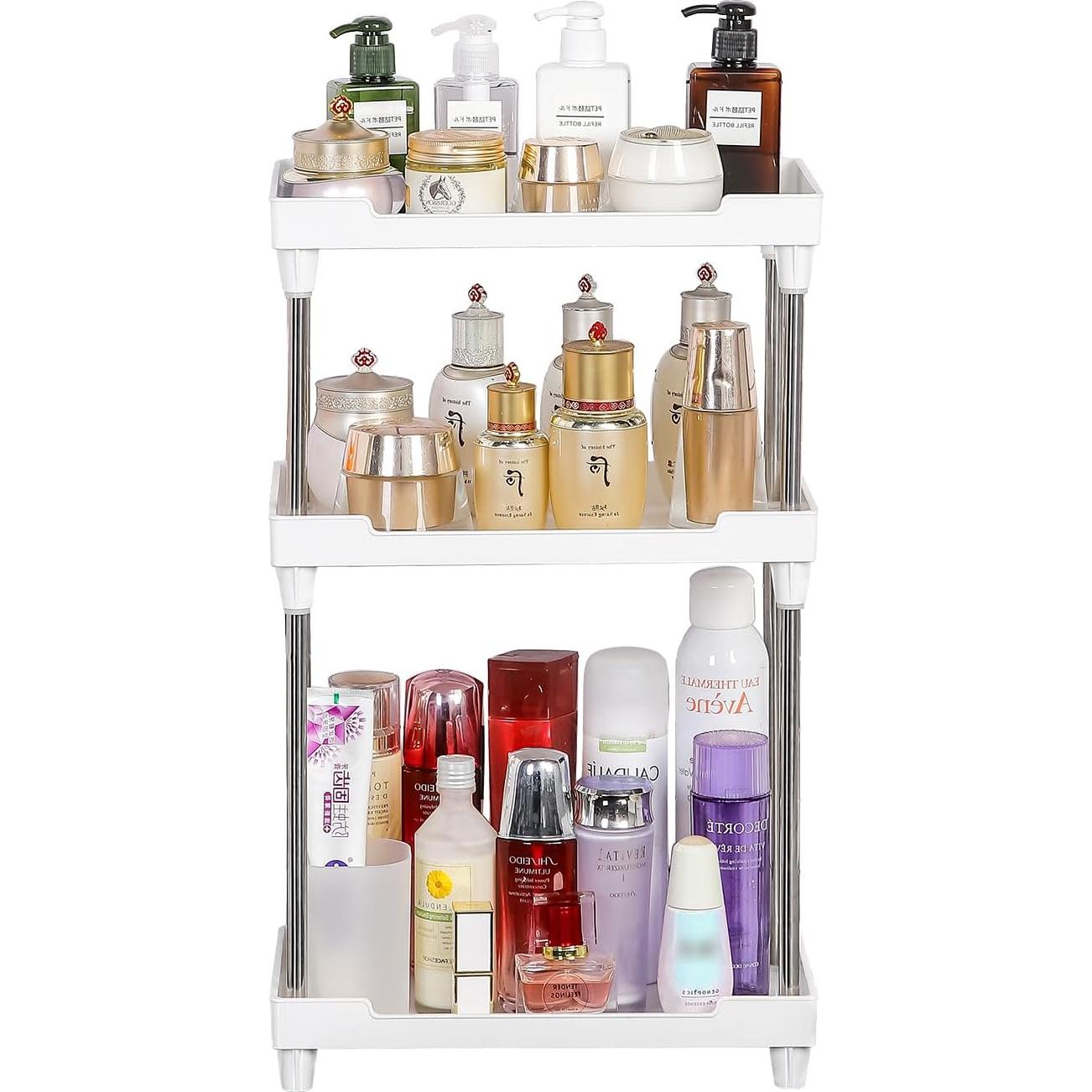 Organizador de Baño AfooBezos 3 Niveles Acrílico Blanco