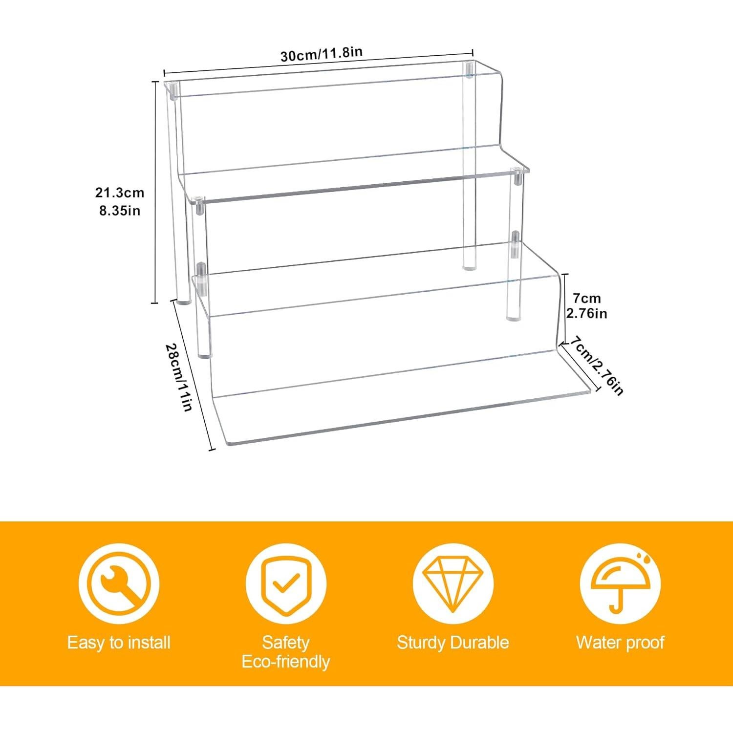 Organizador Acrílico 4 Niveles para Perfumes y Figuras Pop