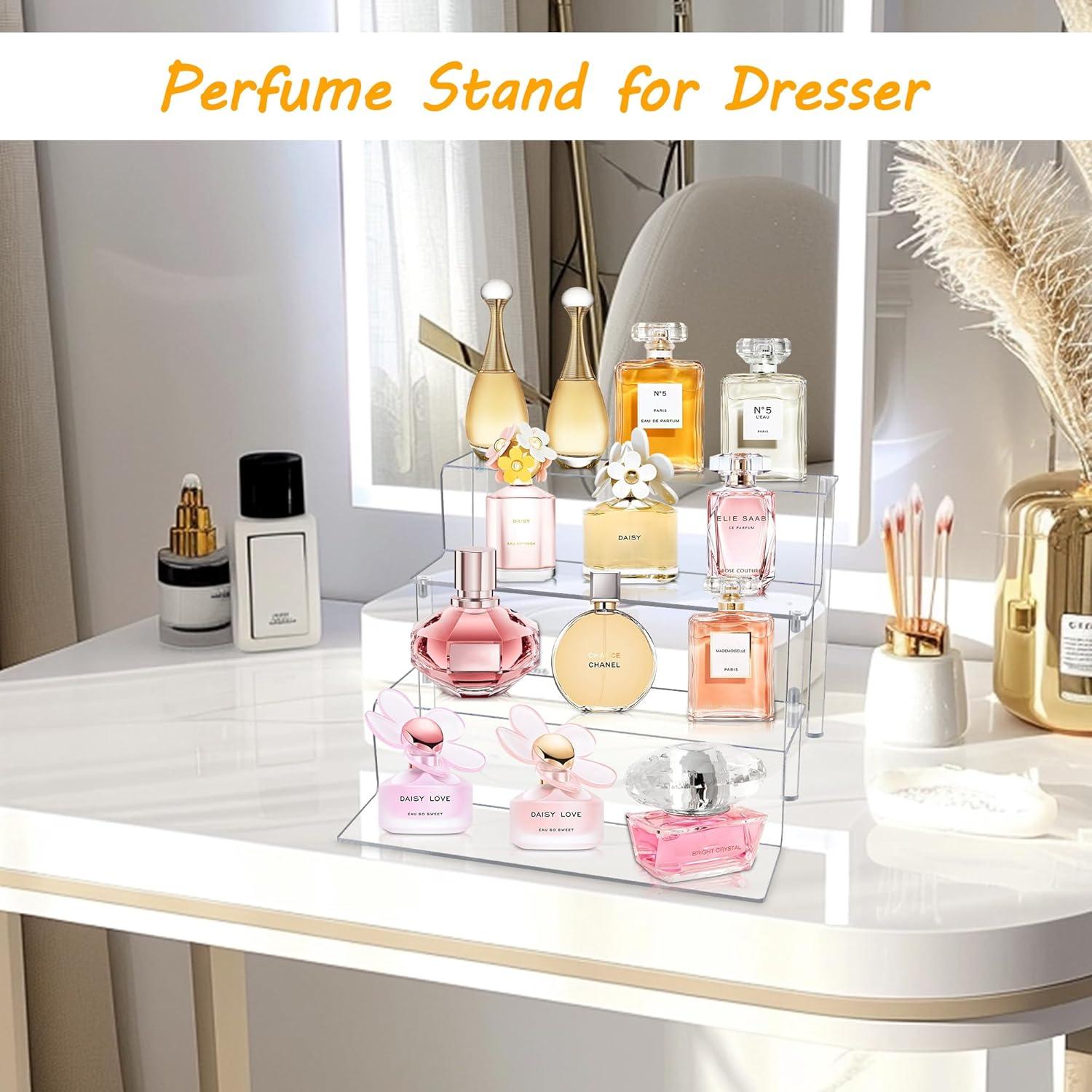 Organizador Acrílico 4 Niveles para Perfumes y Figuras Pop