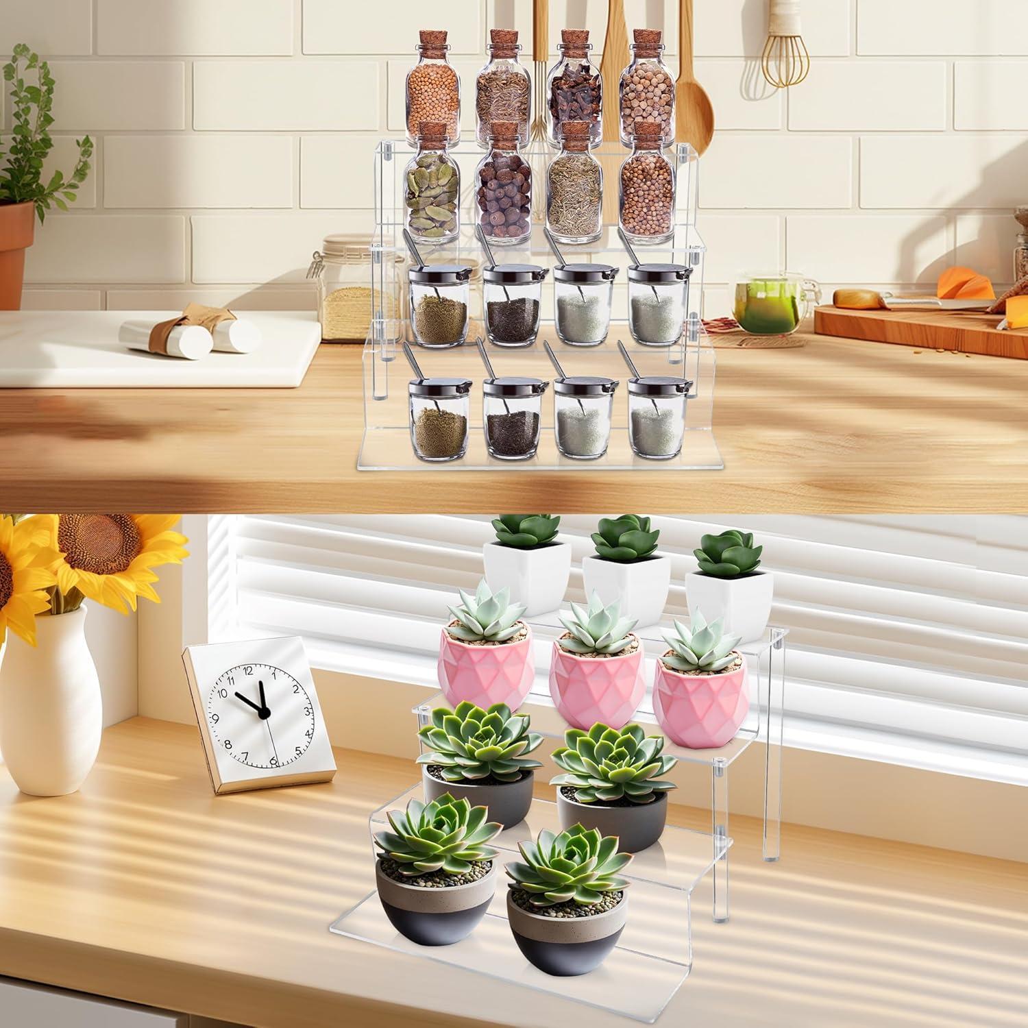 Organizador Acrílico 4 Niveles para Perfumes y Figuras Pop