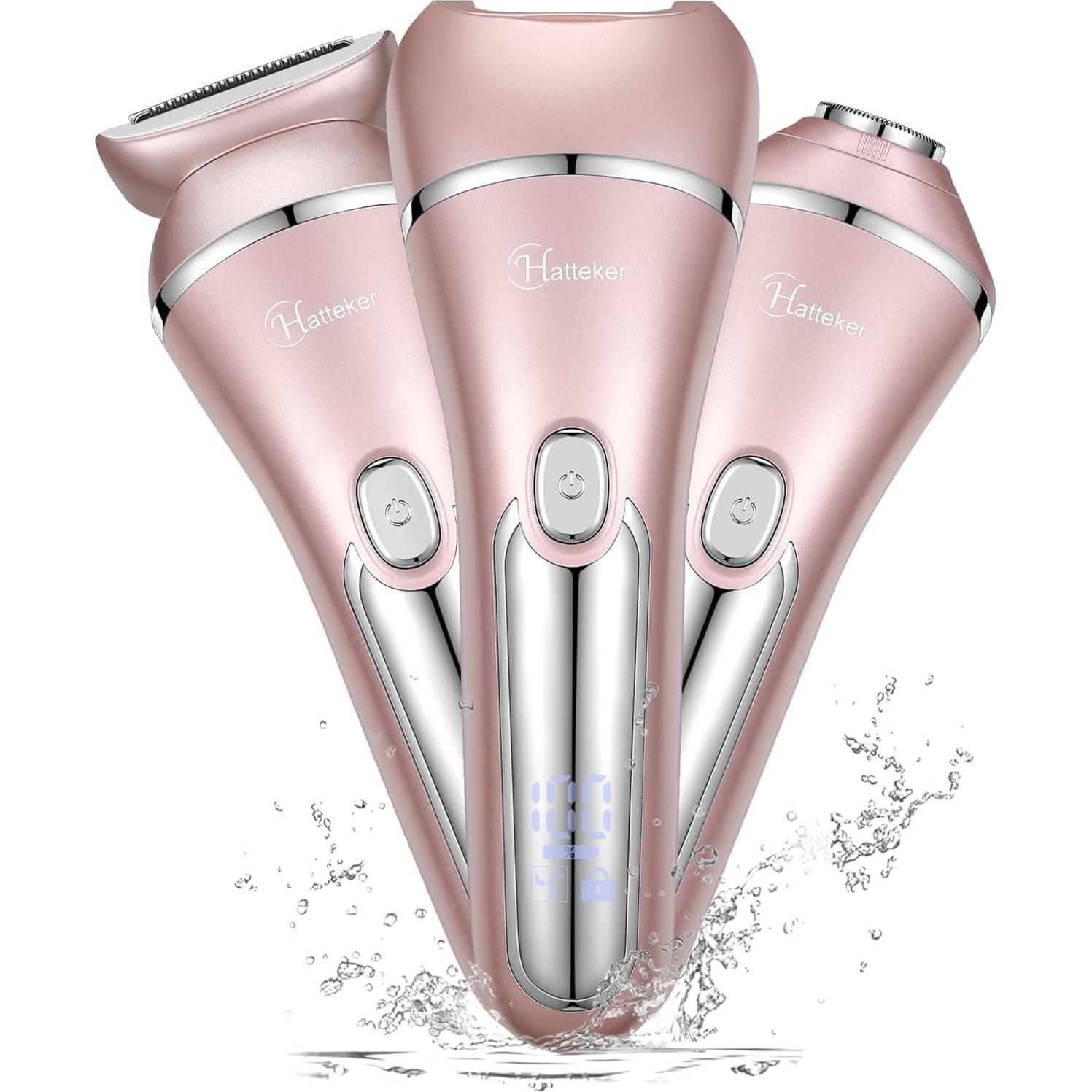 Afeitadora eléctrica Hatteker para mujeres 3 en 1 recargable