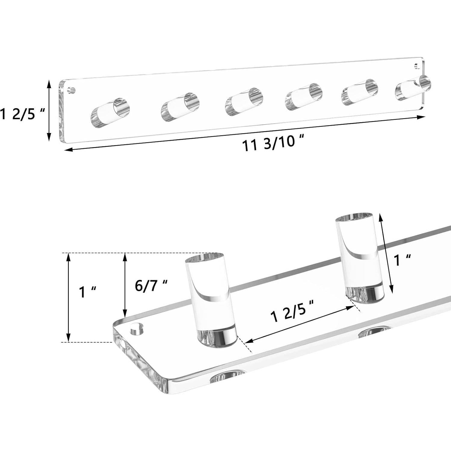 Soporte de Collar Montado en Pared NIUBEE - 4 Piezas Acrílico