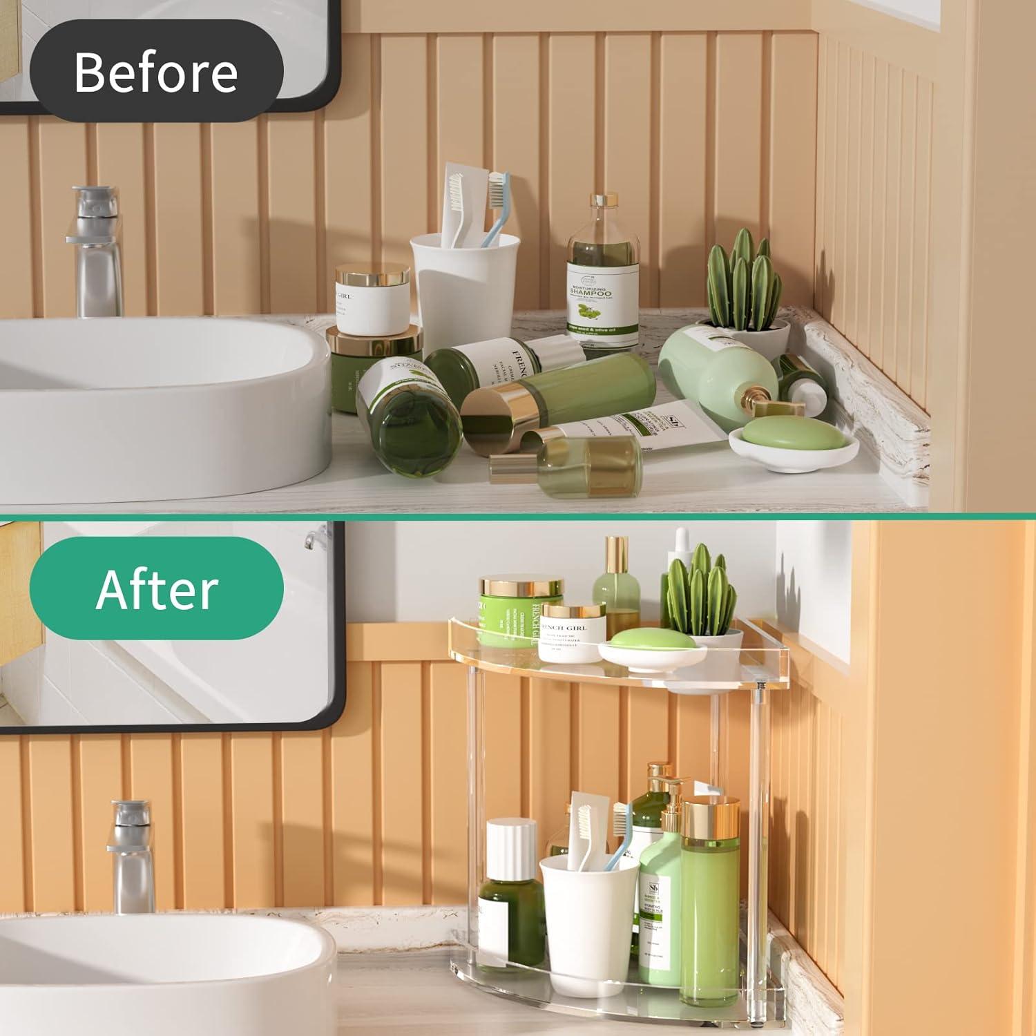 Organizador de Baño Acrílico NPPLUS 2 Niveles Esquina 30.1 cm