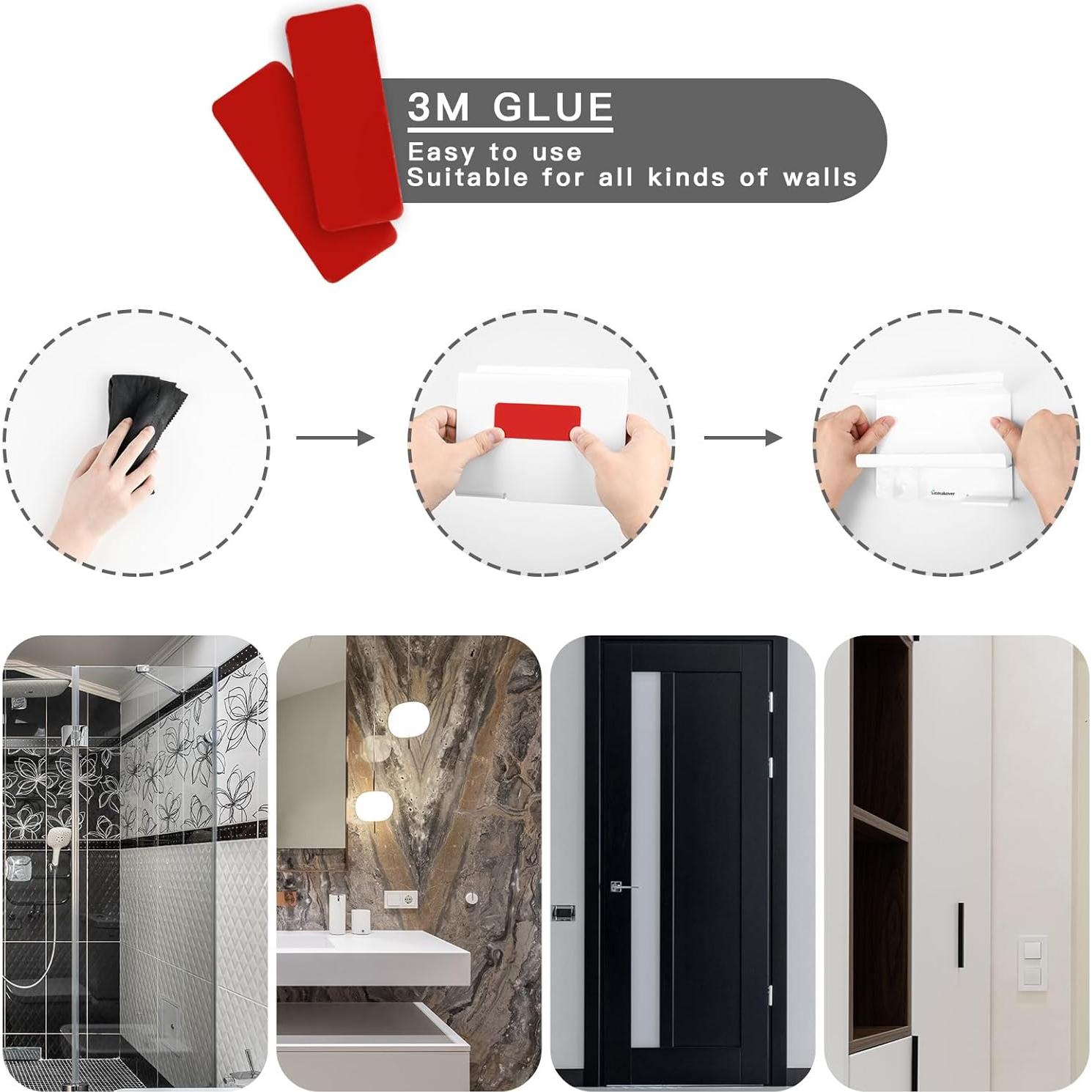 Estante Lateral Acrílico Homakover Blanco 16.5x11.9 cm