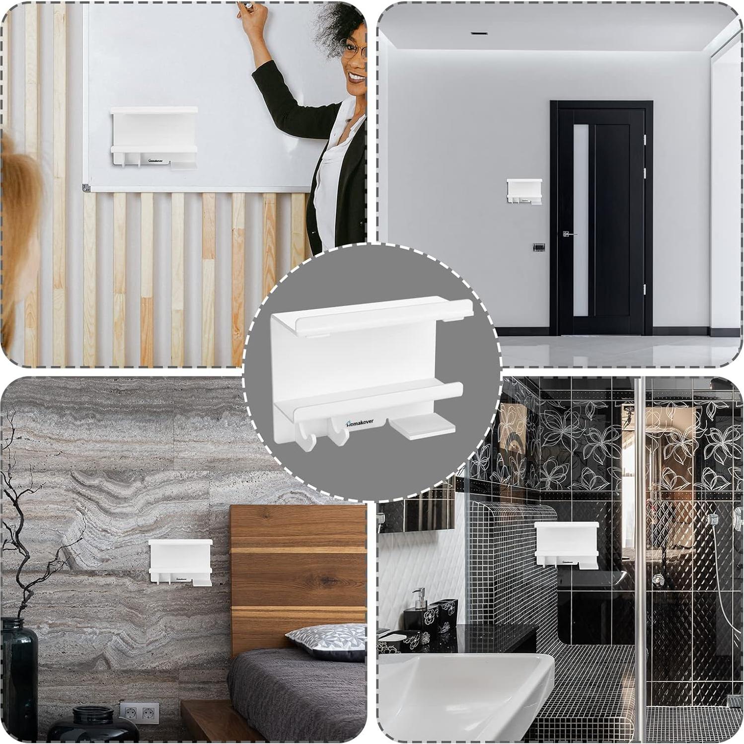 Estante Lateral Acrílico Homakover Blanco 16.5x11.9 cm