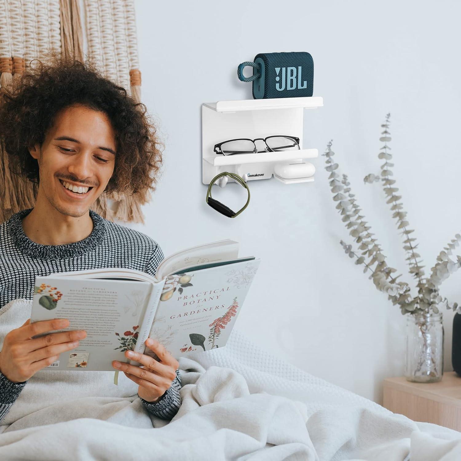 Estante Lateral Acrílico Homakover Blanco 16.5x11.9 cm