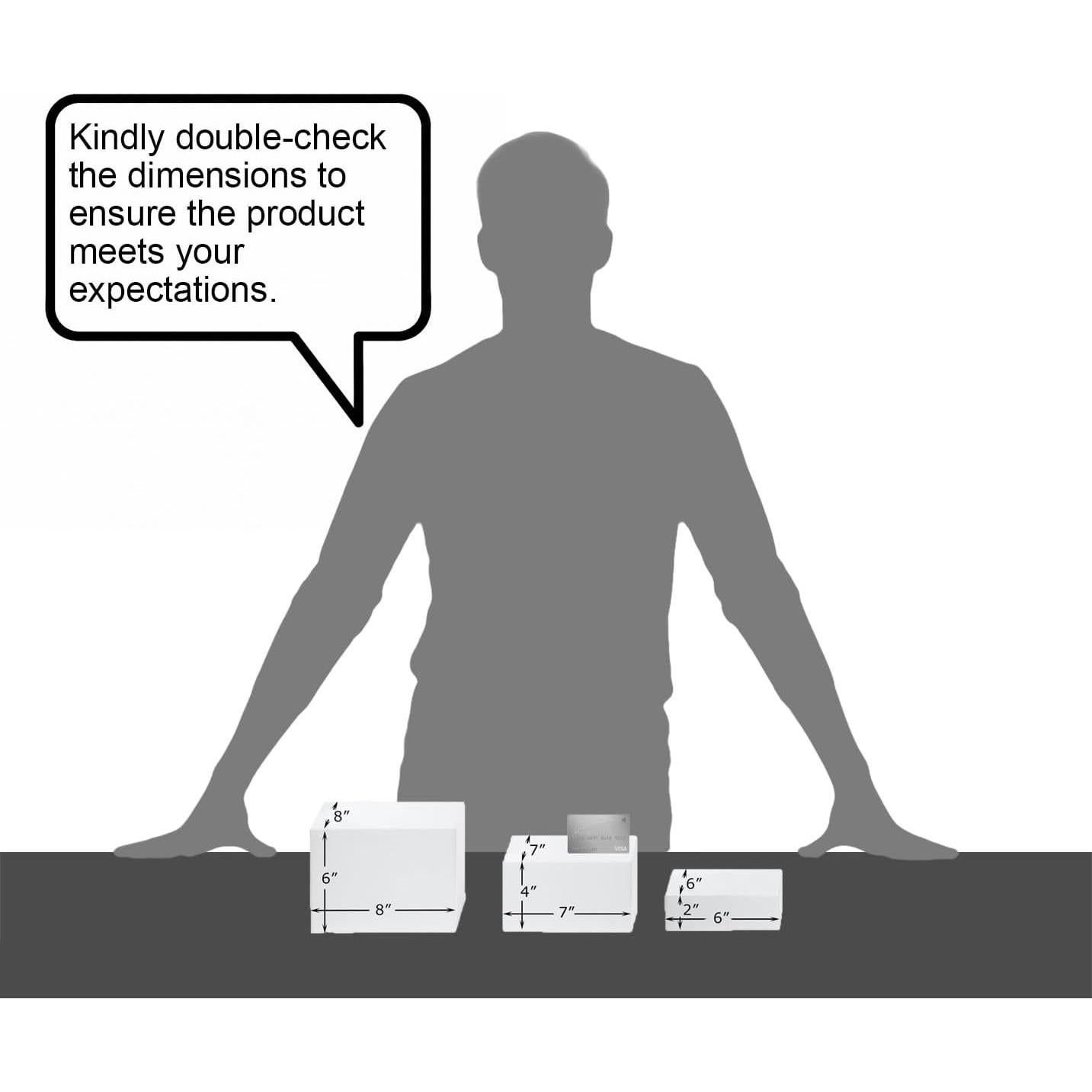 Conjunto de 3 Soportes Acrílicos Blancos Red Co. - 2 Paquetes