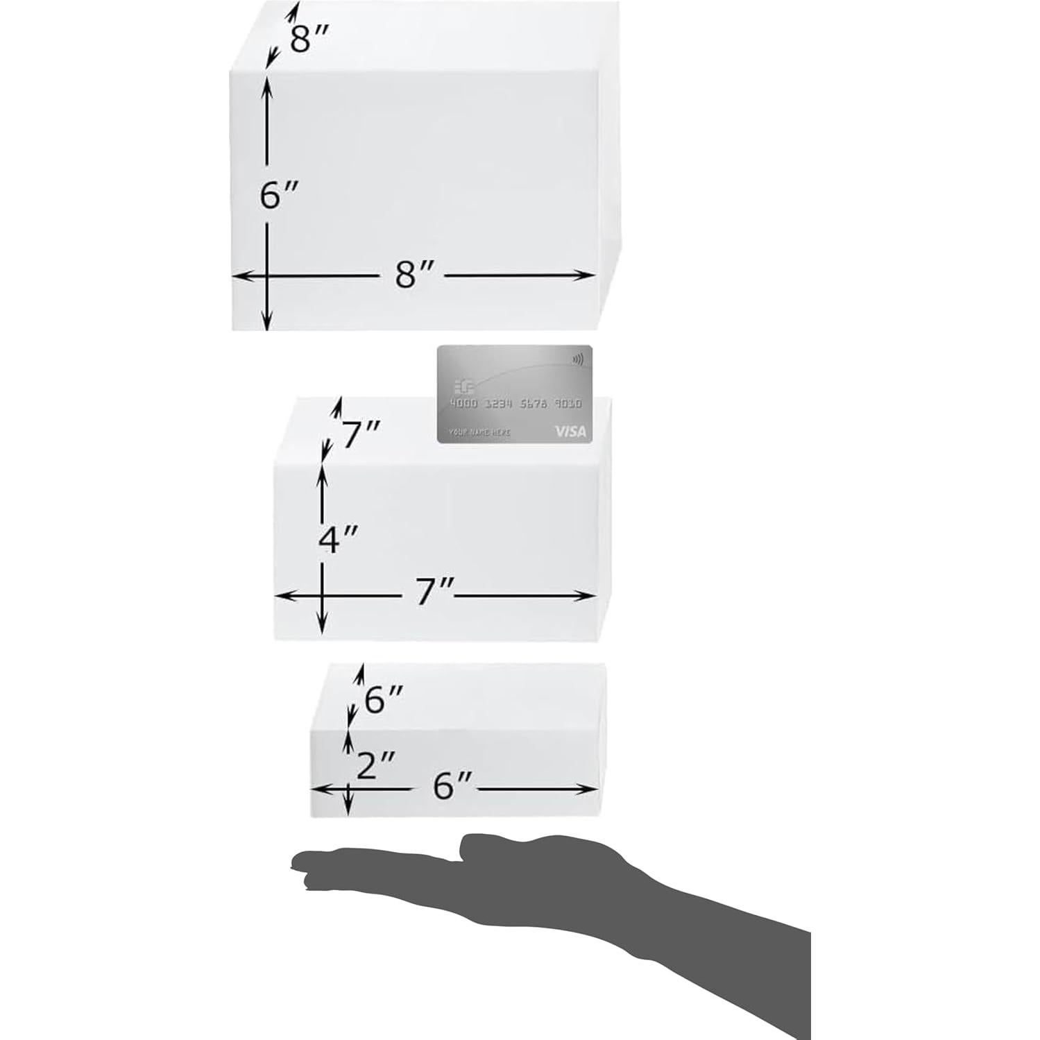 Conjunto de 3 Soportes Acrílicos Blancos Red Co. - 2 Paquetes