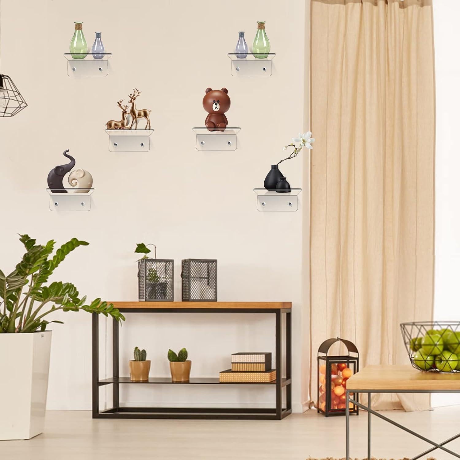 Estantes Flotantes de Acrílico Trailwalk YG-003 - Paquete de 16